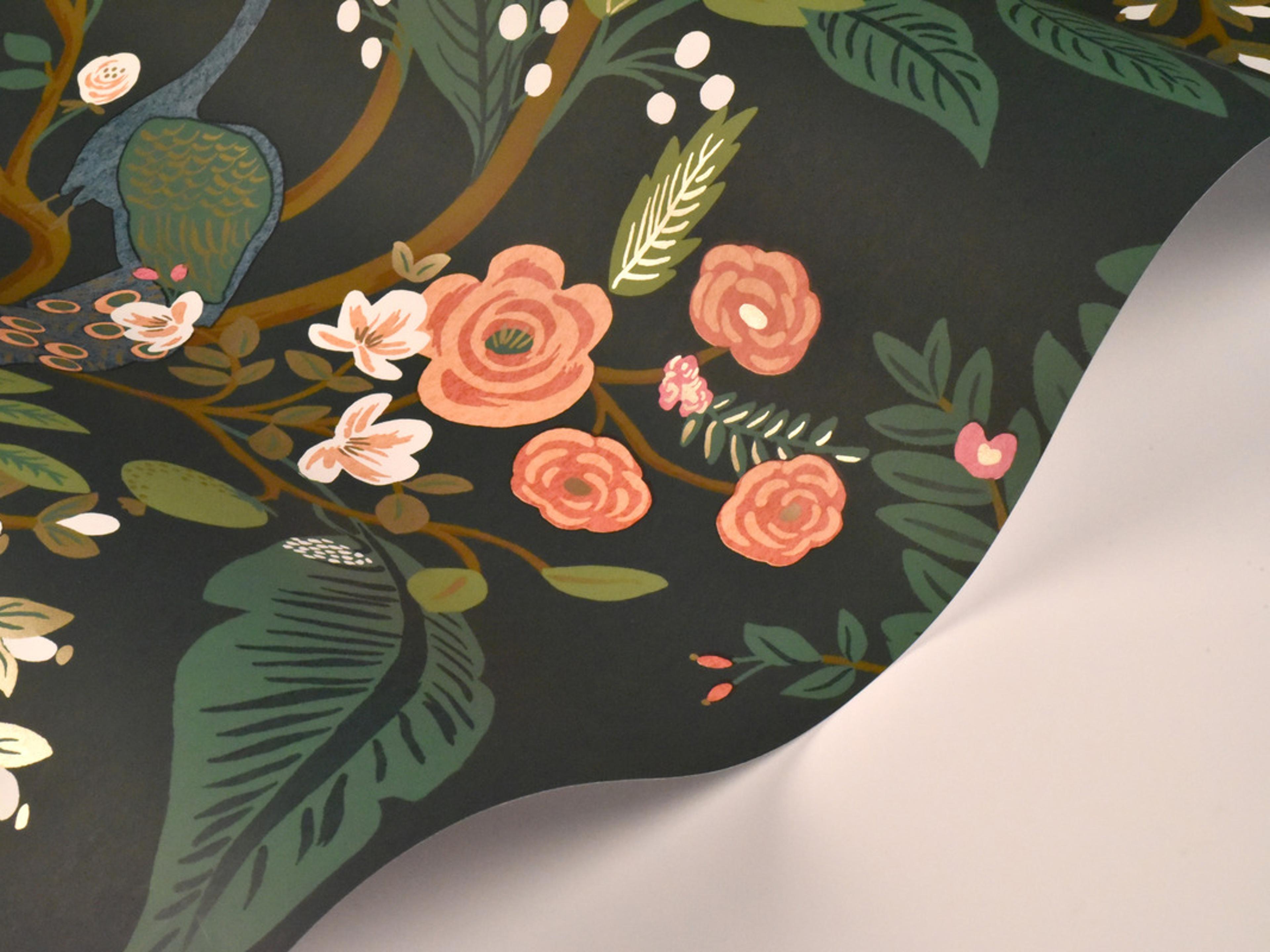 York Wallcoverings Emerald Peacock Wallpaper