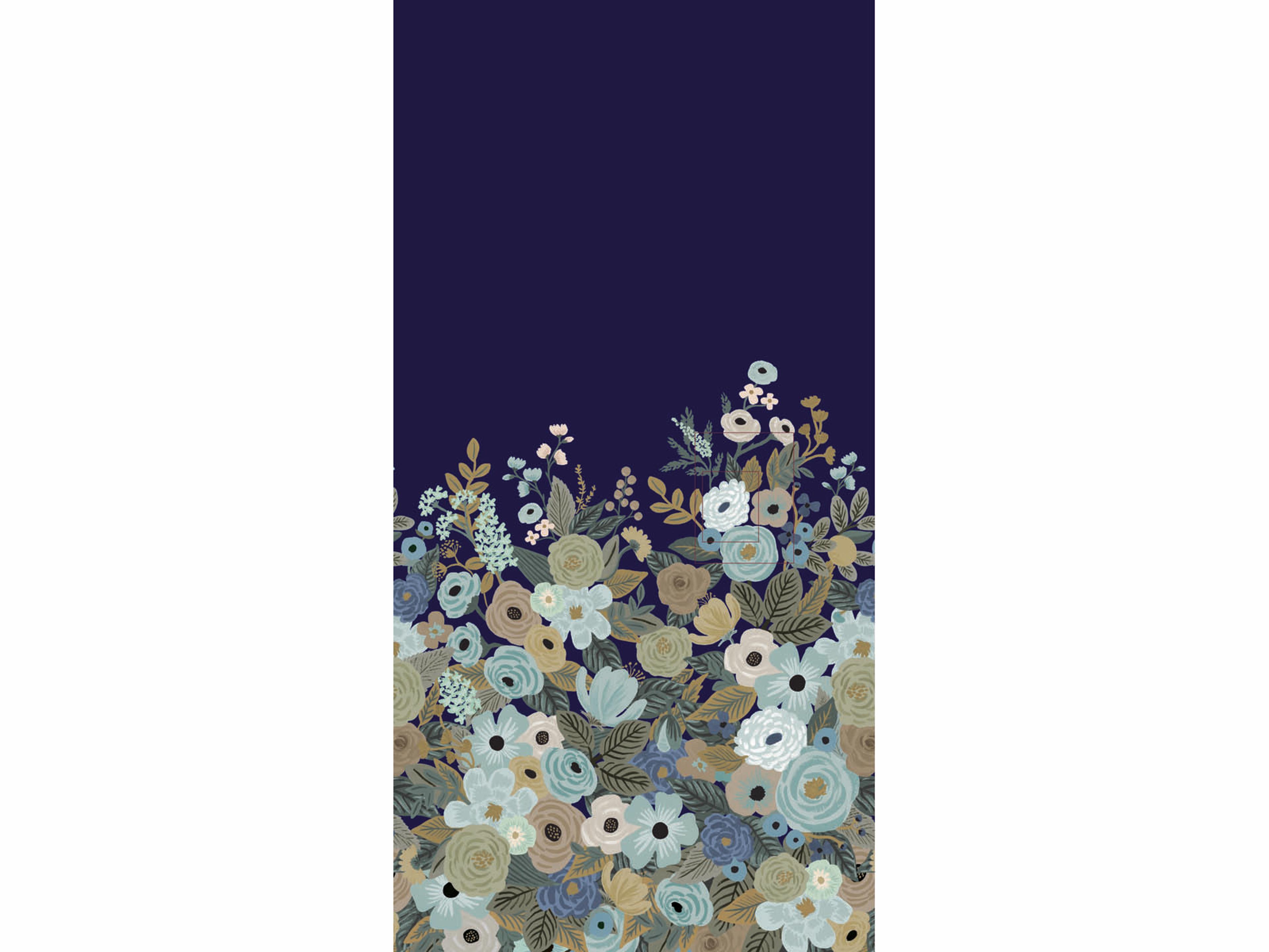 York Wallcoverings Navy Garden Party Wallpaper Mural