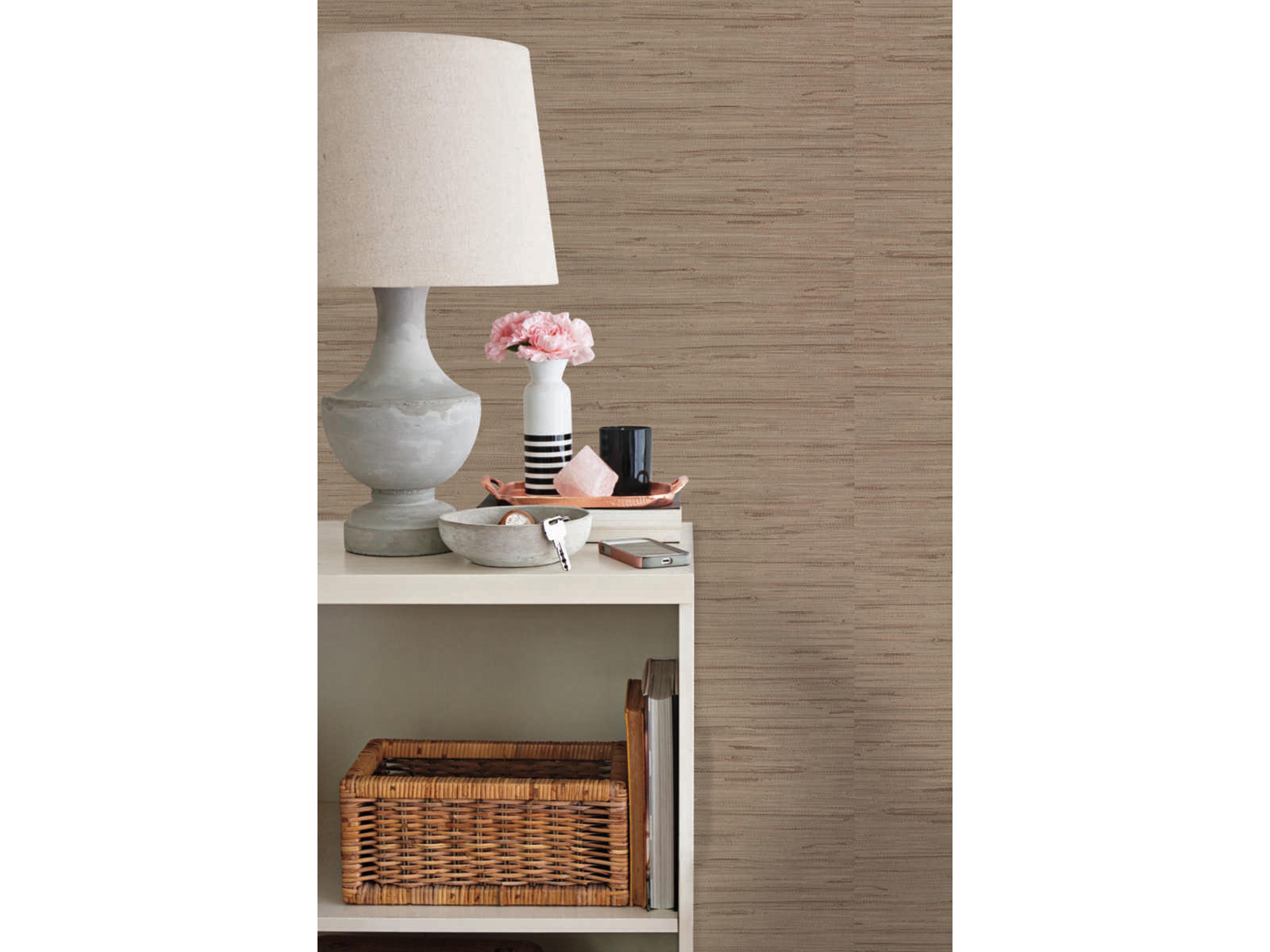 York Wallcoverings Grasscloth Resource Library Straw Lustrous Grasscloth Wallpaper