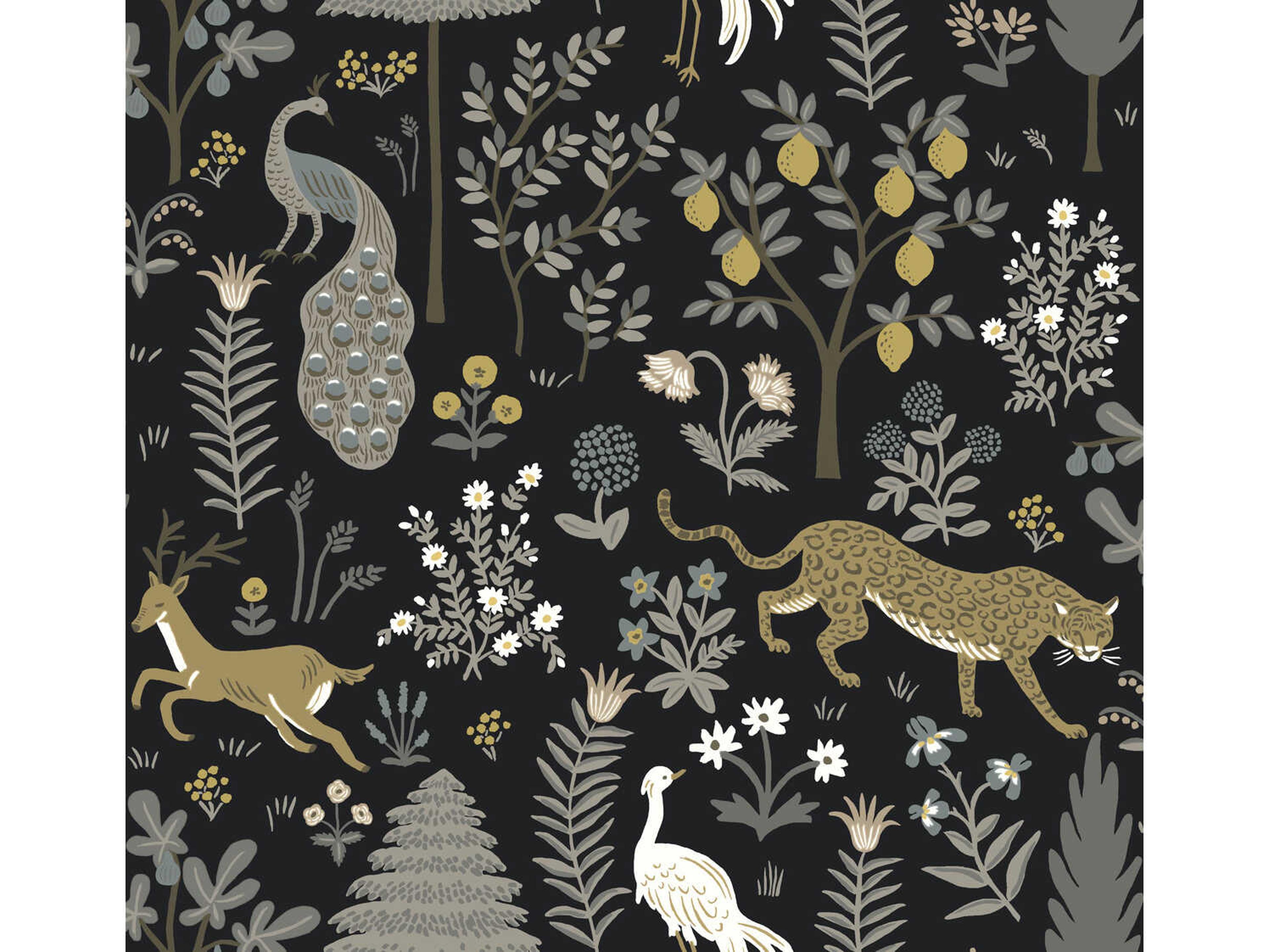 York Wallcoverings Rifle Paper Co. Second Edition Blue Menagerie Wallpaper