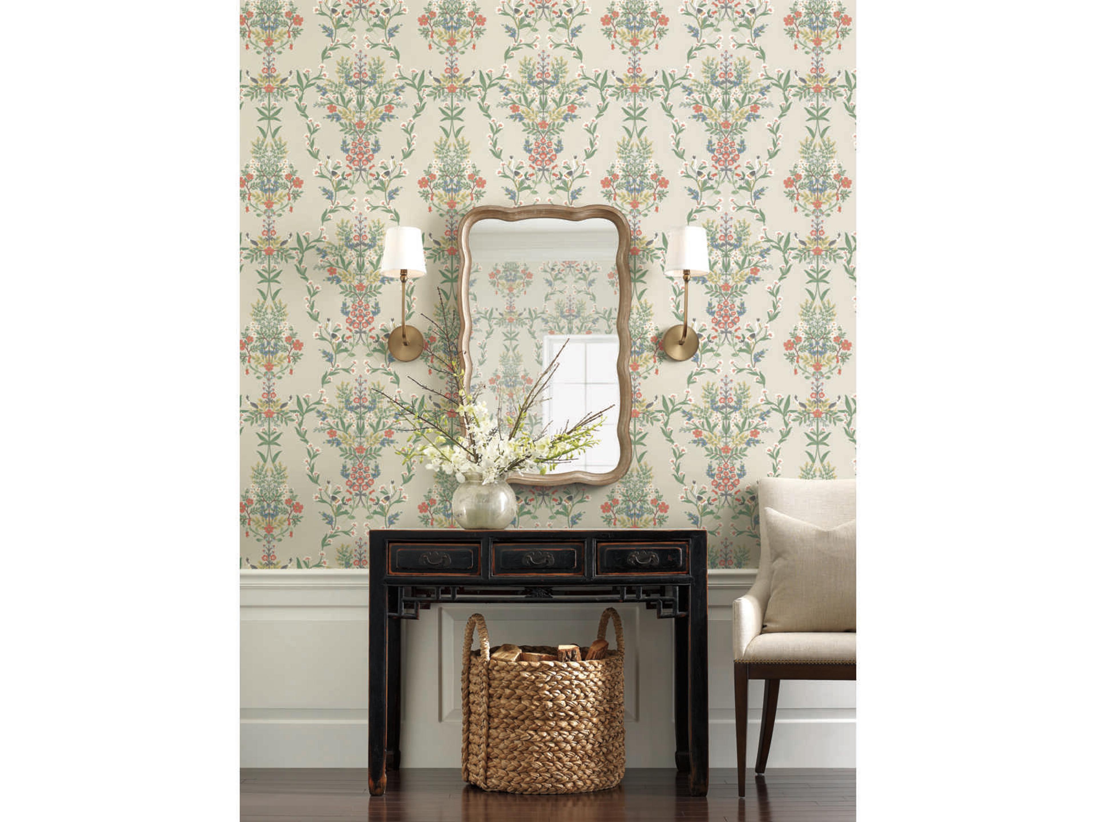 Rifle Paper Co. Second Edition Beige Red Luxembourg Wallpaper