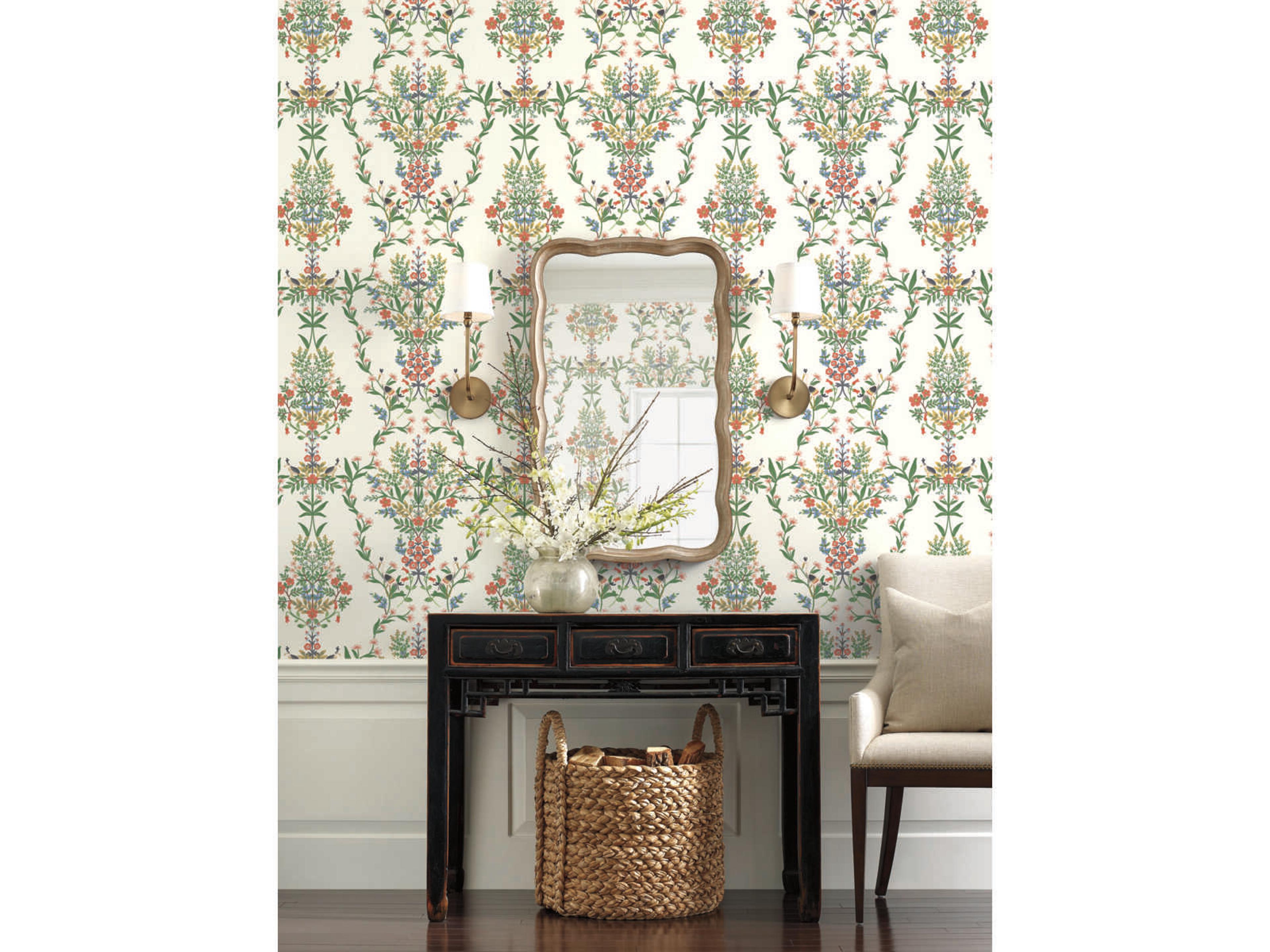 Rifle Paper Co. Second Edition White Green Luxembourg Wallpaper