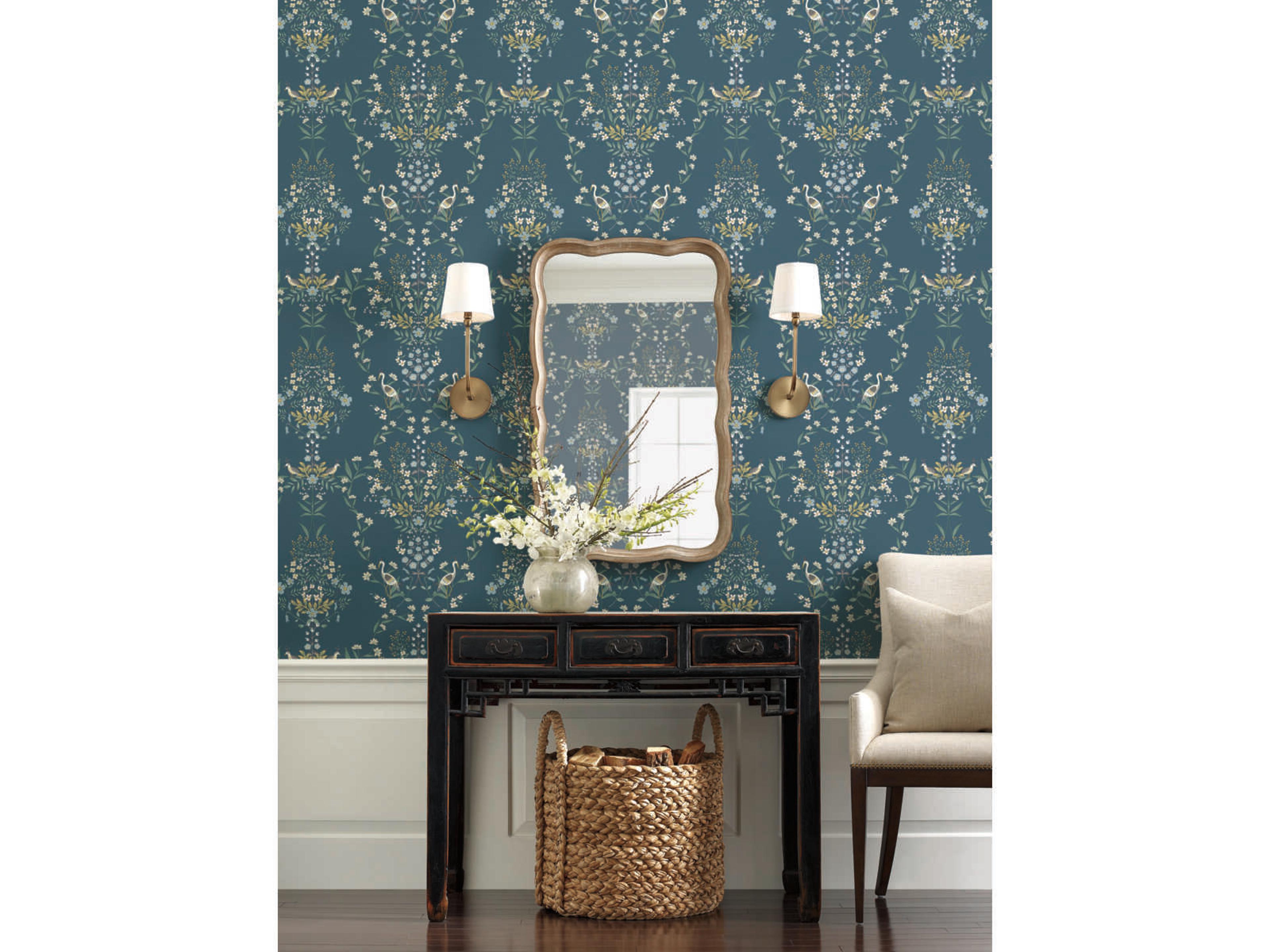 York Wallcoverings Rifle Paper Co. Second Edition Blue Green Luxembourg Wallpaper