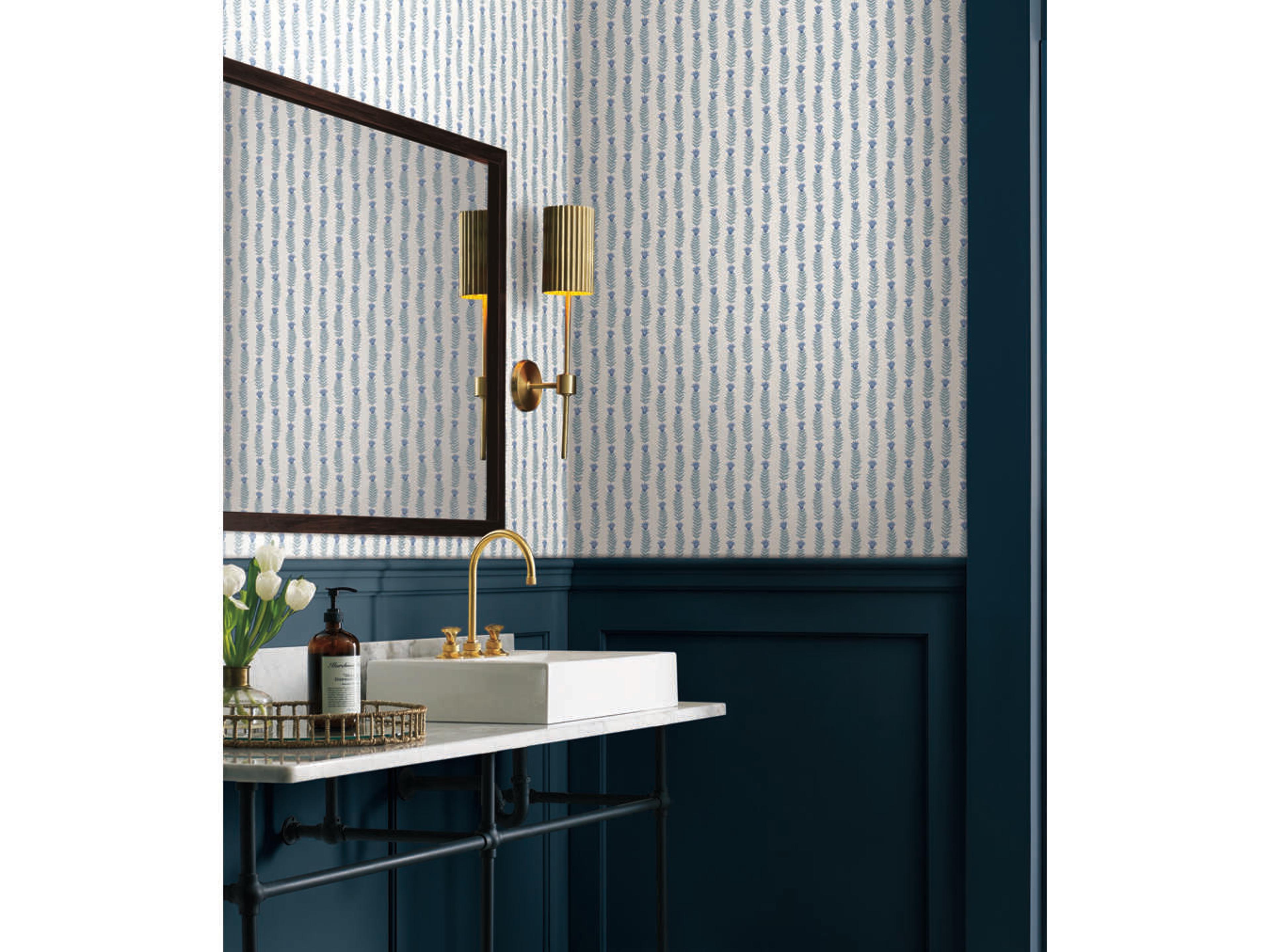 Rifle Paper Co. Second Edition White Blue Eden Wallpaper