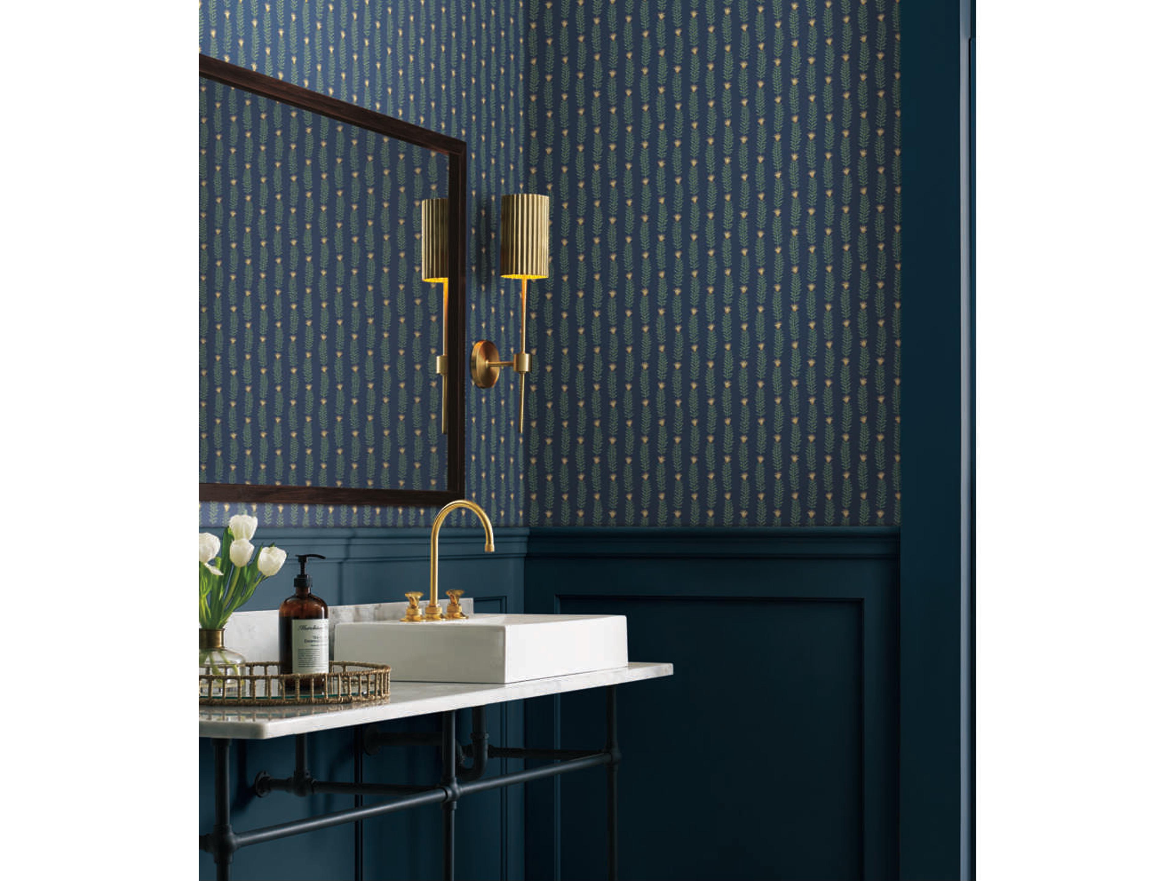 Rifle Paper Co. Second Edition Blue Green Eden Wallpaper