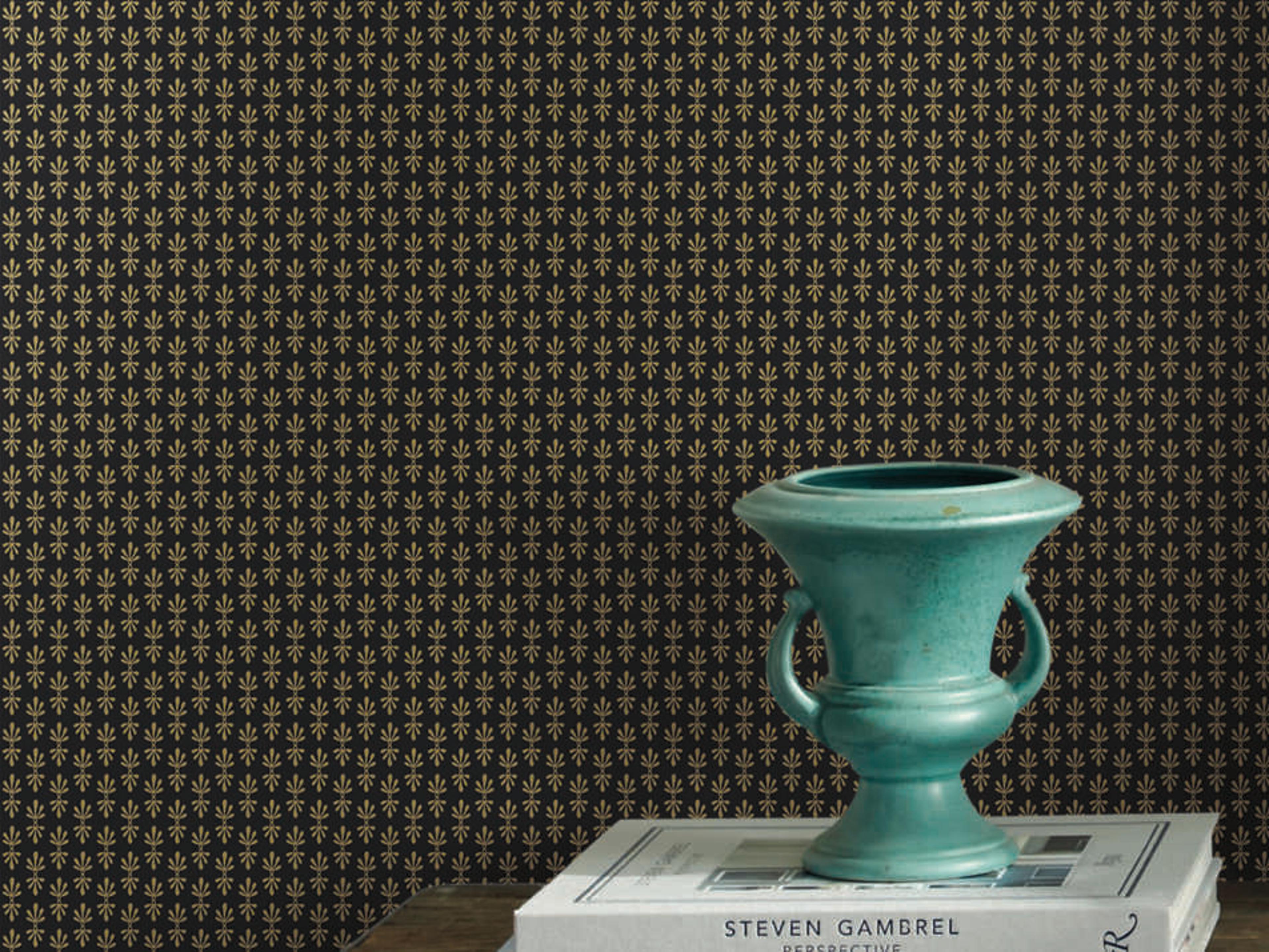 Rifle Paper Co. Second Edition Black Petal Wallpaper