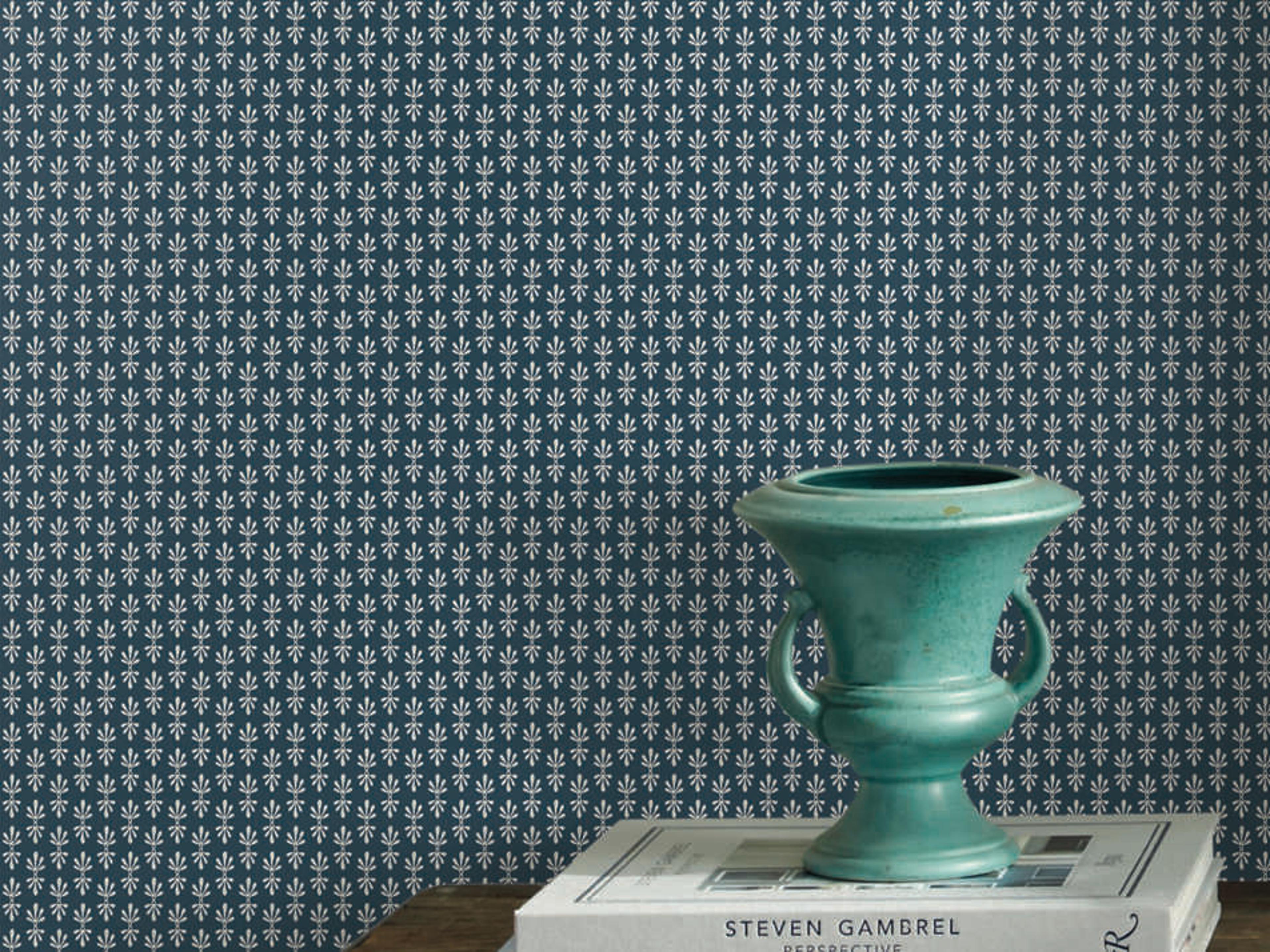 Rifle Paper Co Second Edition Petal Blue Wallpaper