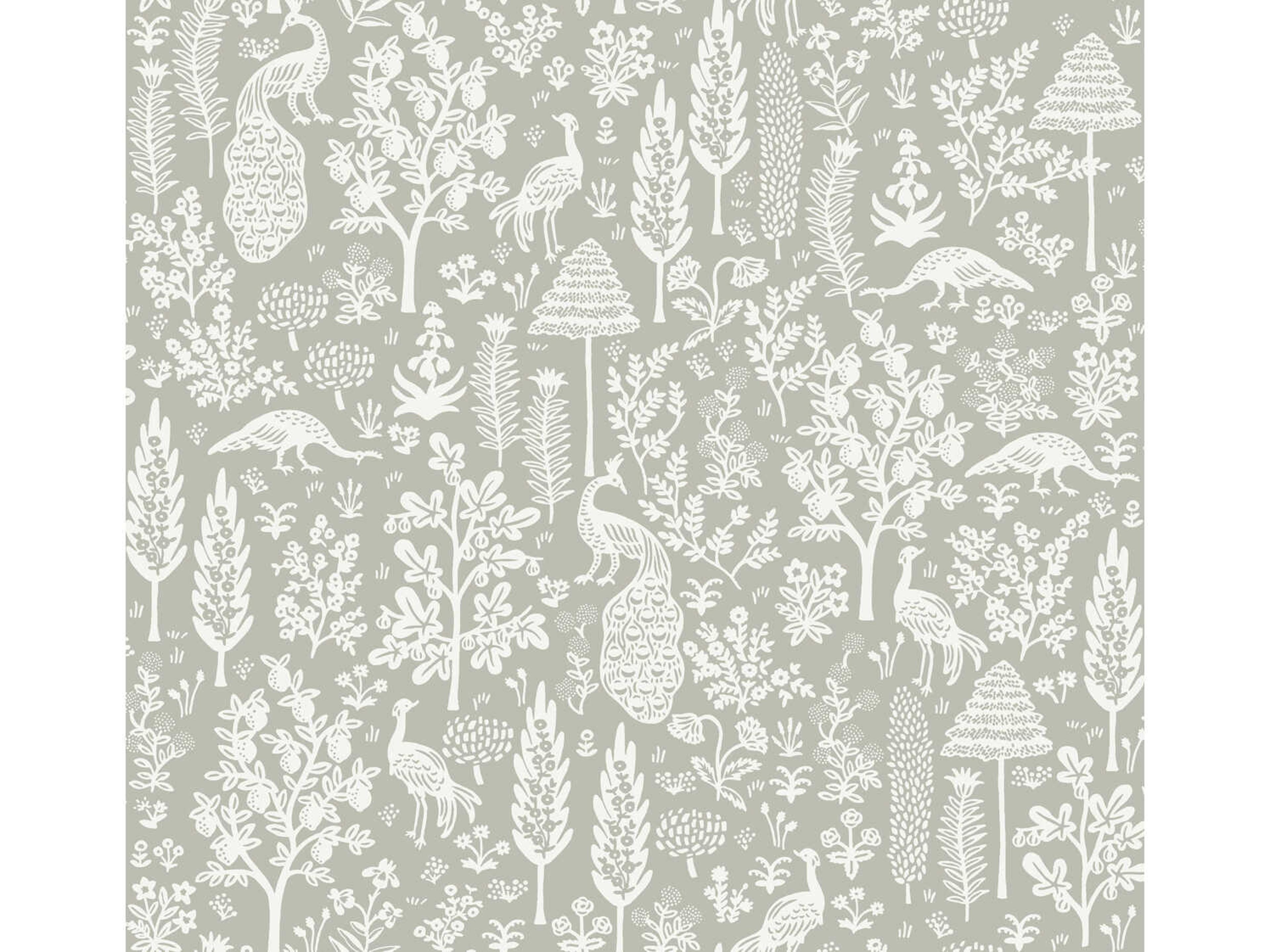 York Wallcoverings Rifle Paper Co. Second Edition Black Menagerie Toile Wallpaper