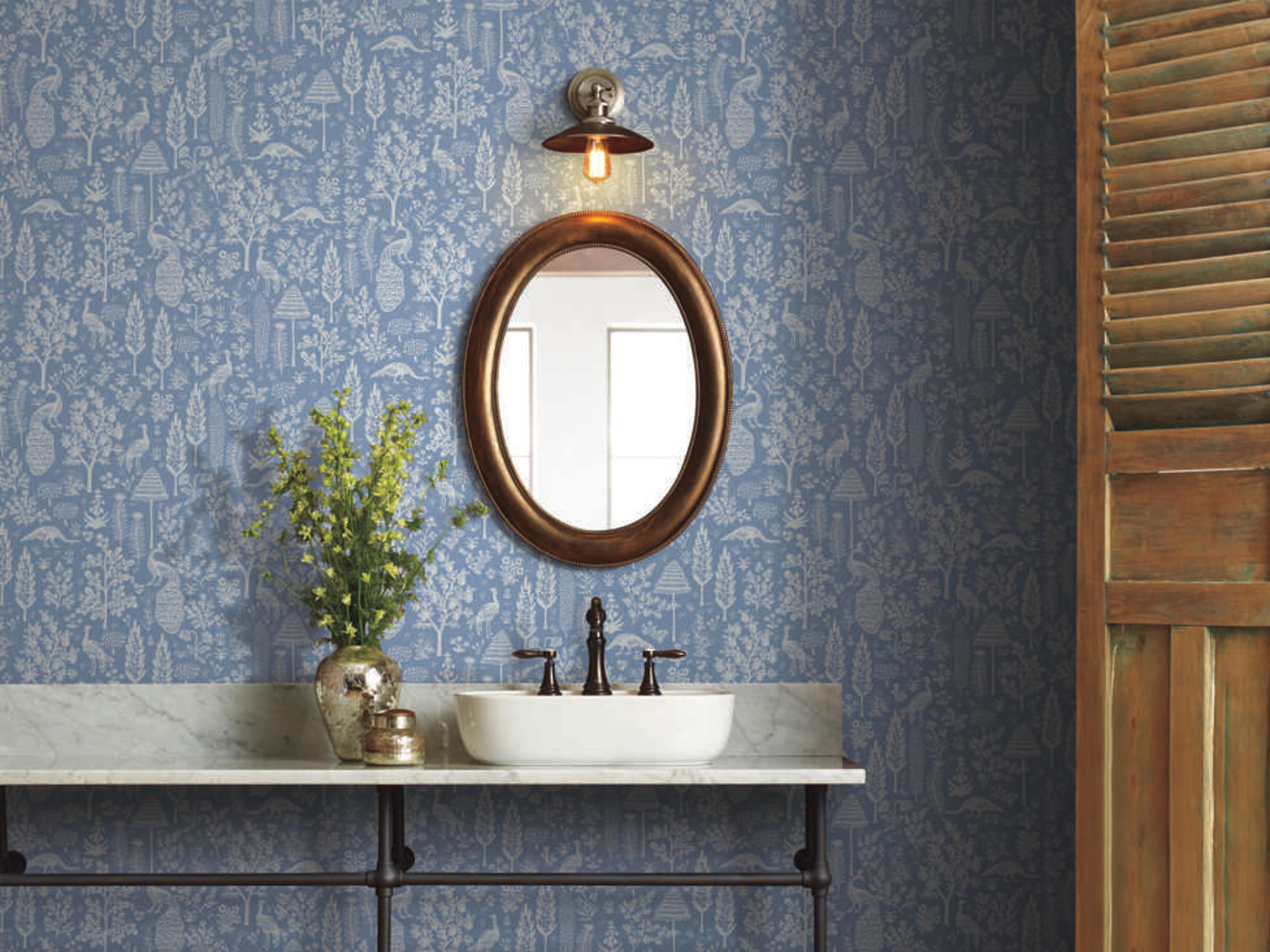 Rifle Paper Co. Second Edition Light Blue Menagerie Toile Wallpaper