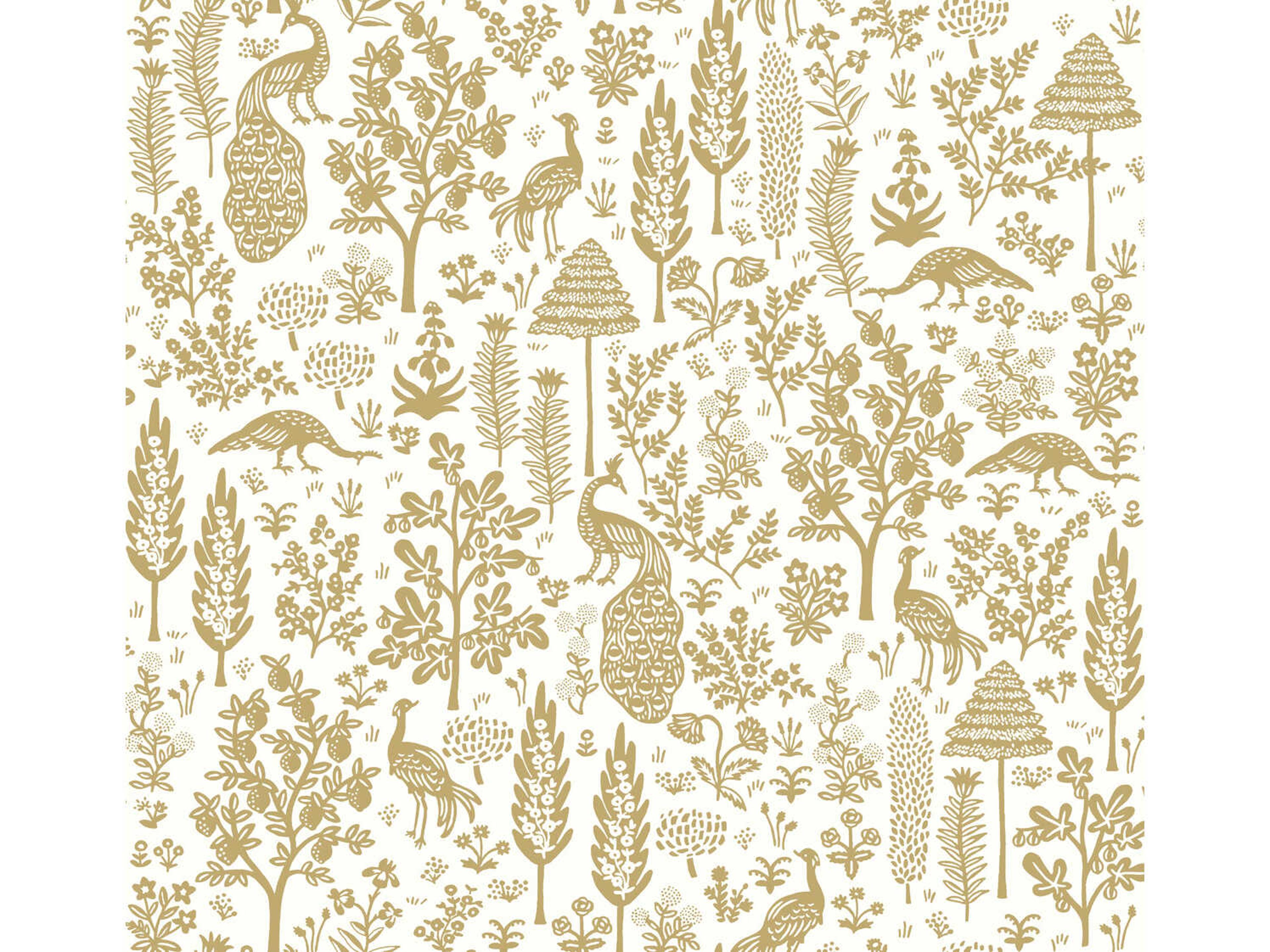 York Wallcoverings Rifle Paper Co. Second Edition Beige Menagerie Toile Wallpaper