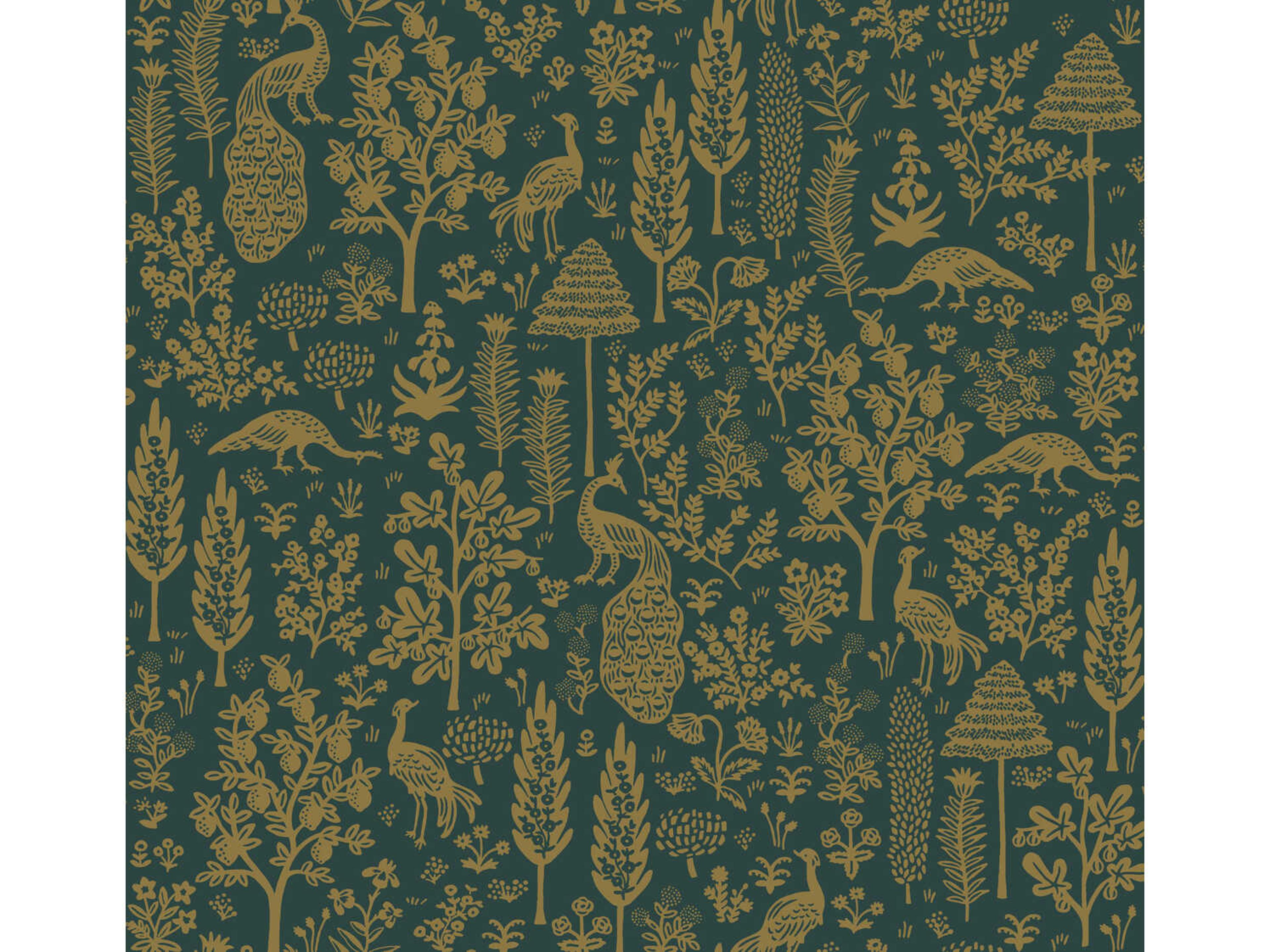 York Wallcoverings Rifle Paper Co. Second Edition Brown Menagerie Toile Wallpaper