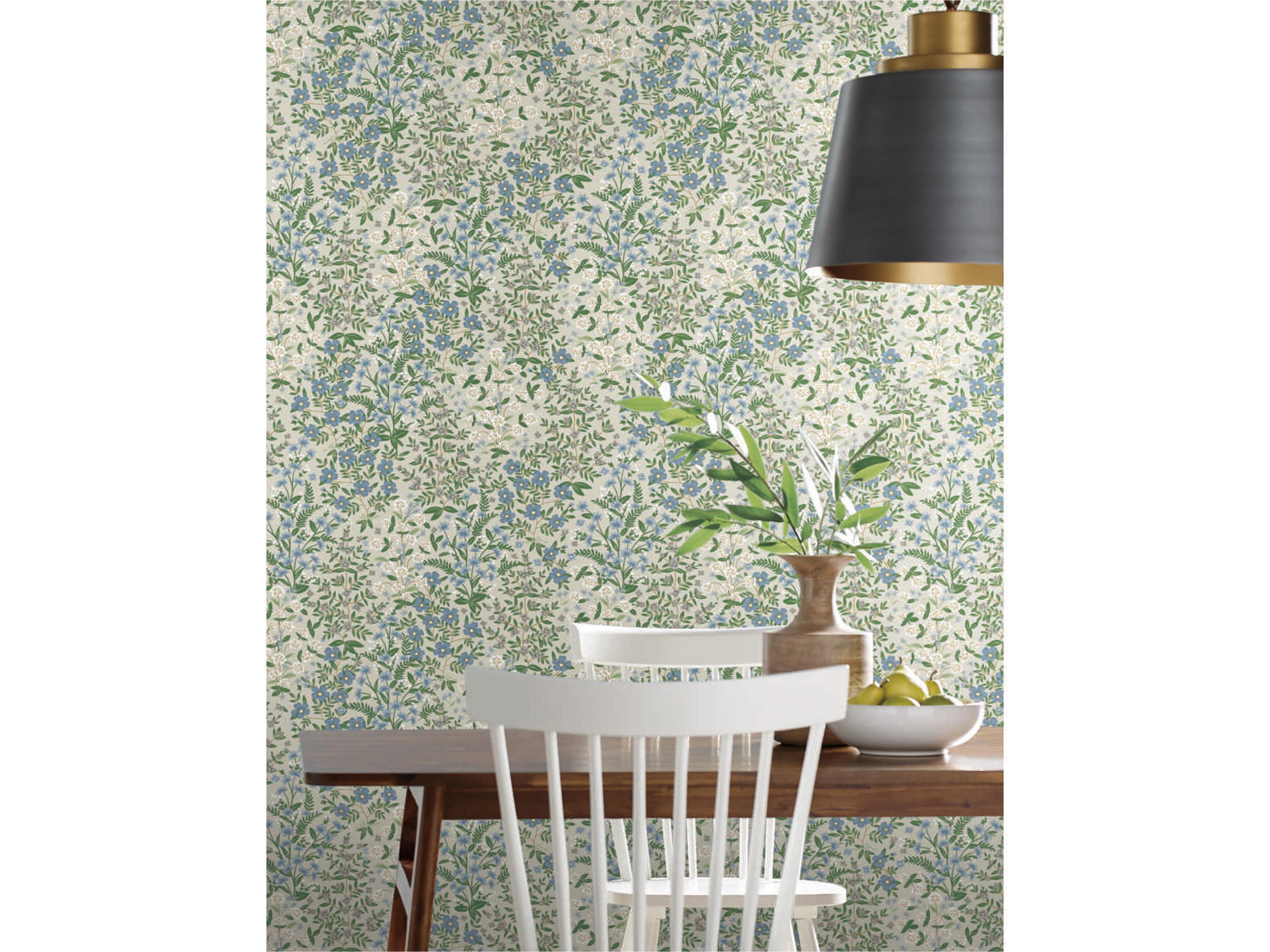 Rifle Paper Co. Second Edition Beige Green Wildwood Garden Wallpaper