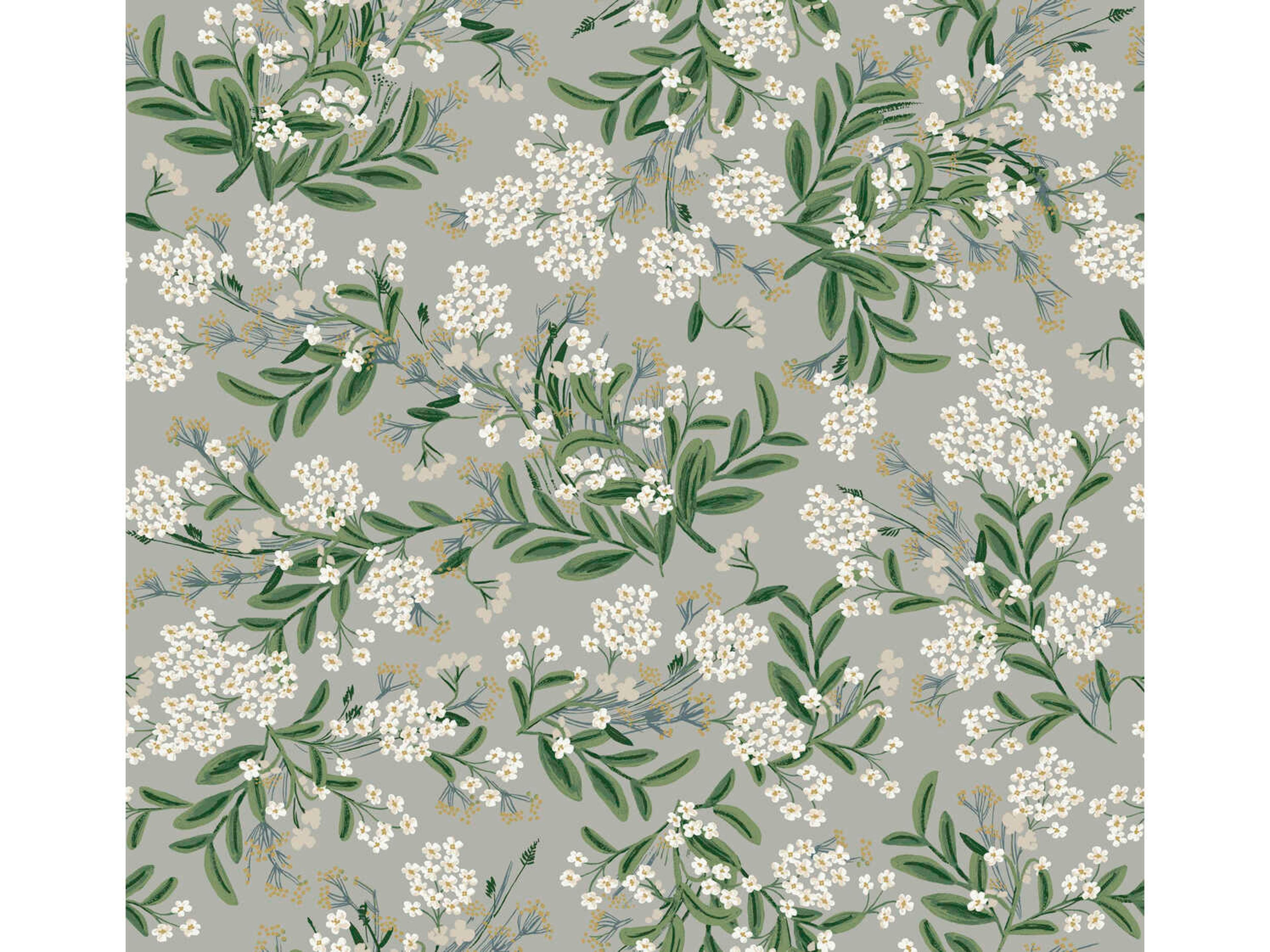 York Wallcoverings Rifle Paper Co. Second Edition Grey Green Cornflower Wallpaper