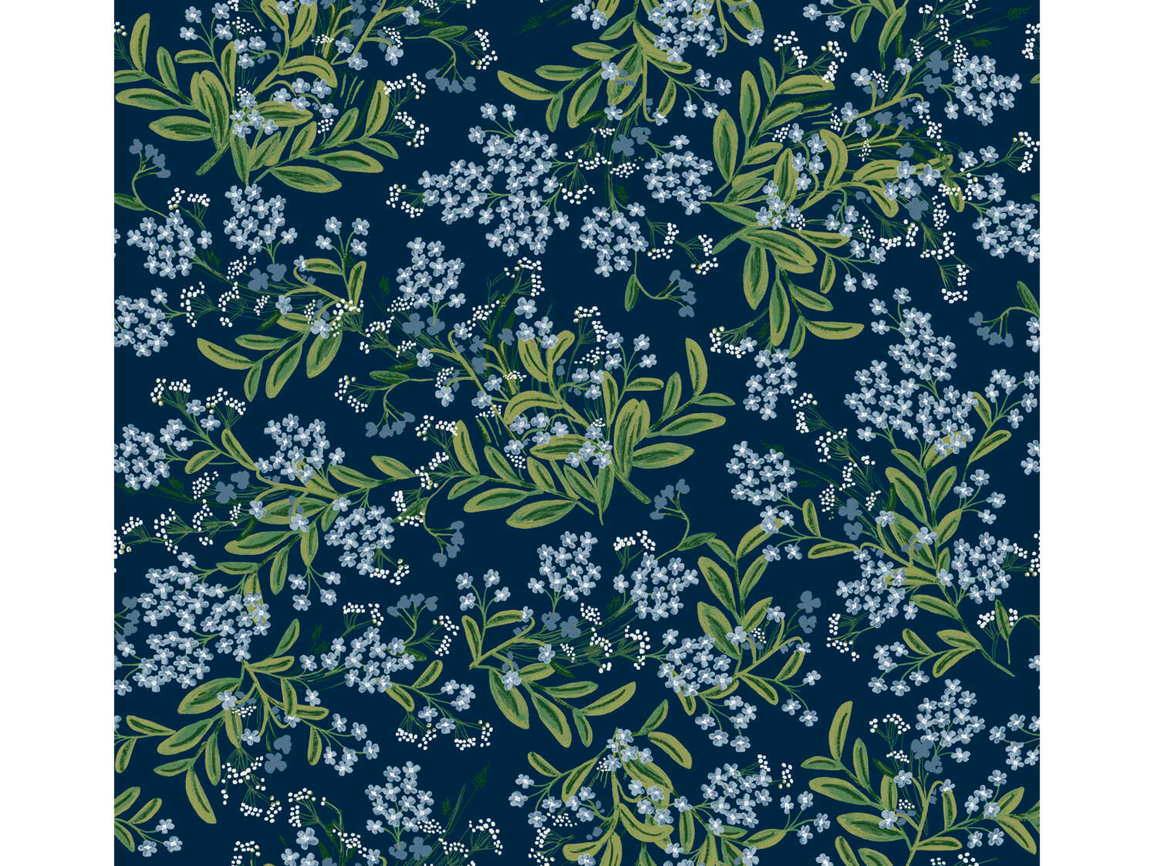 York Wallcoverings Rifle Paper Co. Second Edition Purple Green Cornflower Wallpaper