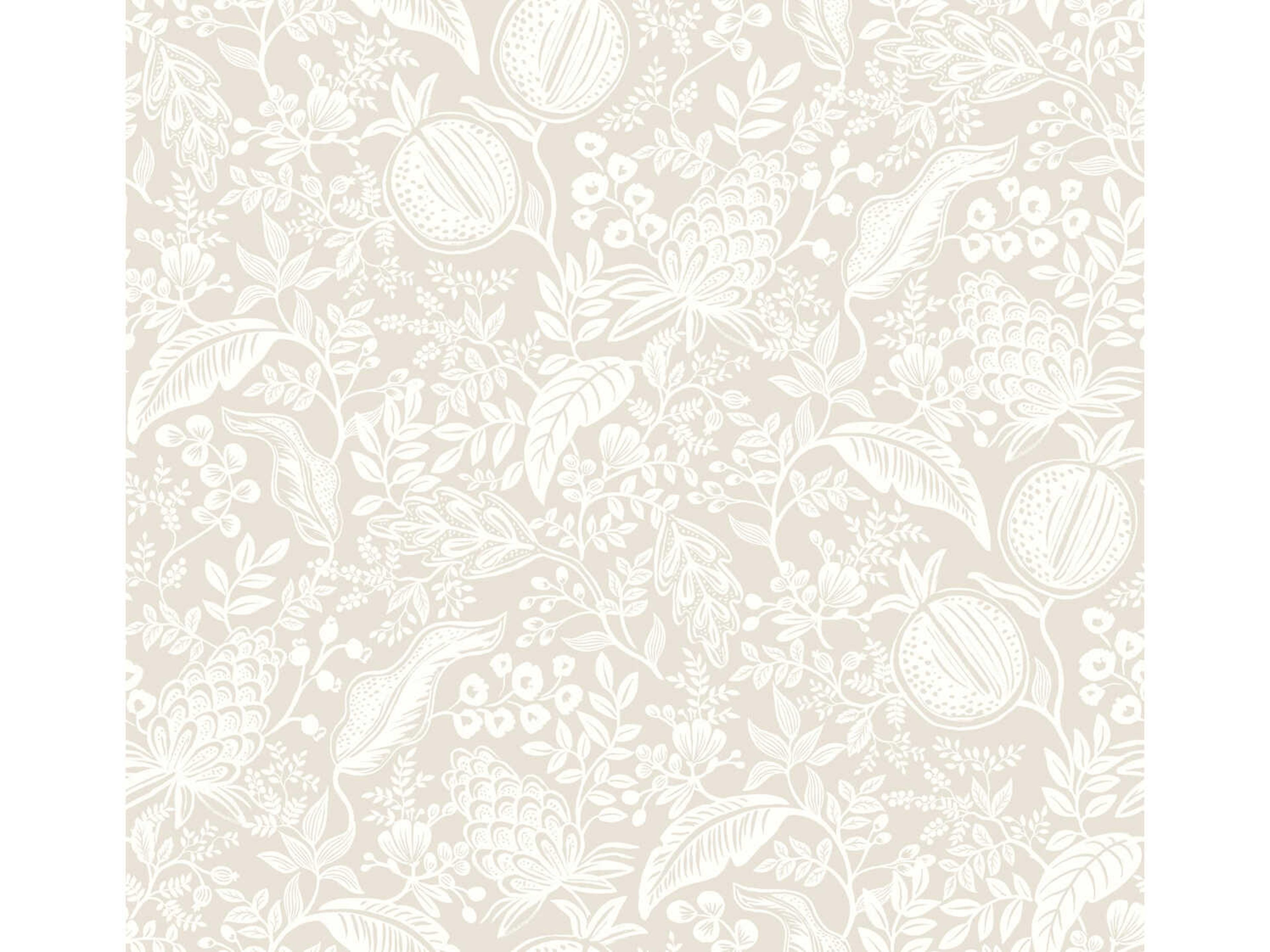 York Wallcoverings Rifle Paper Co. Second Edition Beige Pomegranate Wallpaper