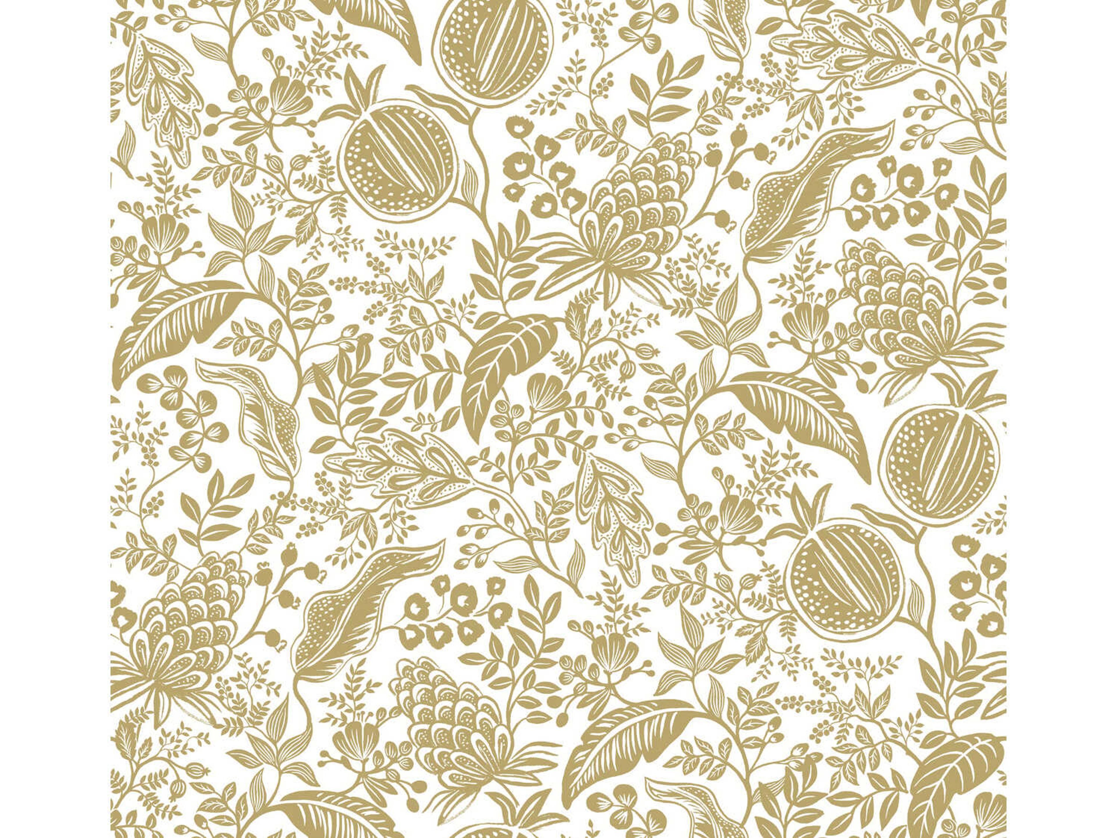 York Wallcoverings Rifle Paper Co. Second Edition White Pomegranate Wallpaper