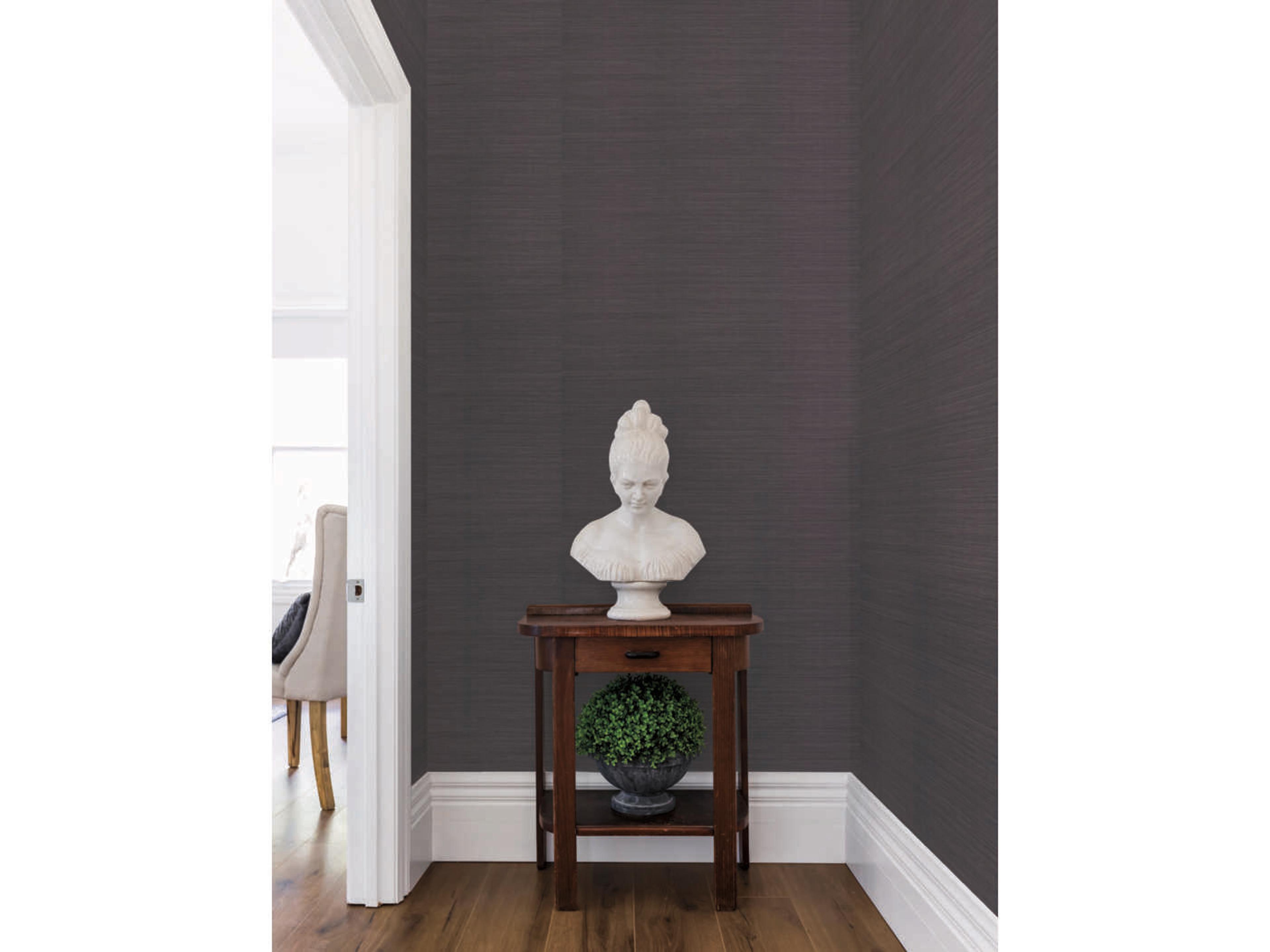 York Wallcoverings Grasscloth Resource Library Denim / Indigo Multi Grass Wallpaper