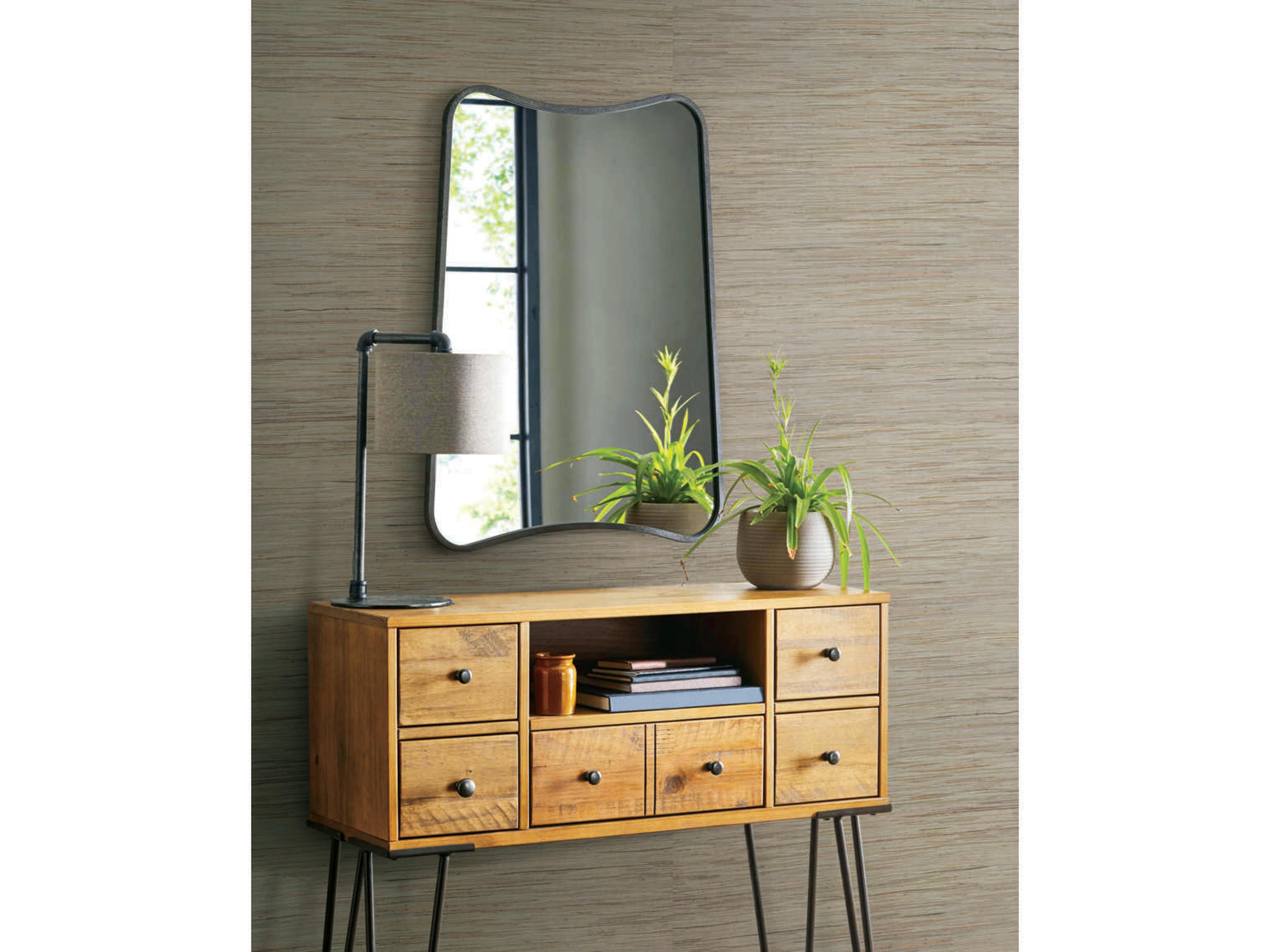 York Wallcoverings Grasscloth Resource Library Sage Inked Grass Wallpaper