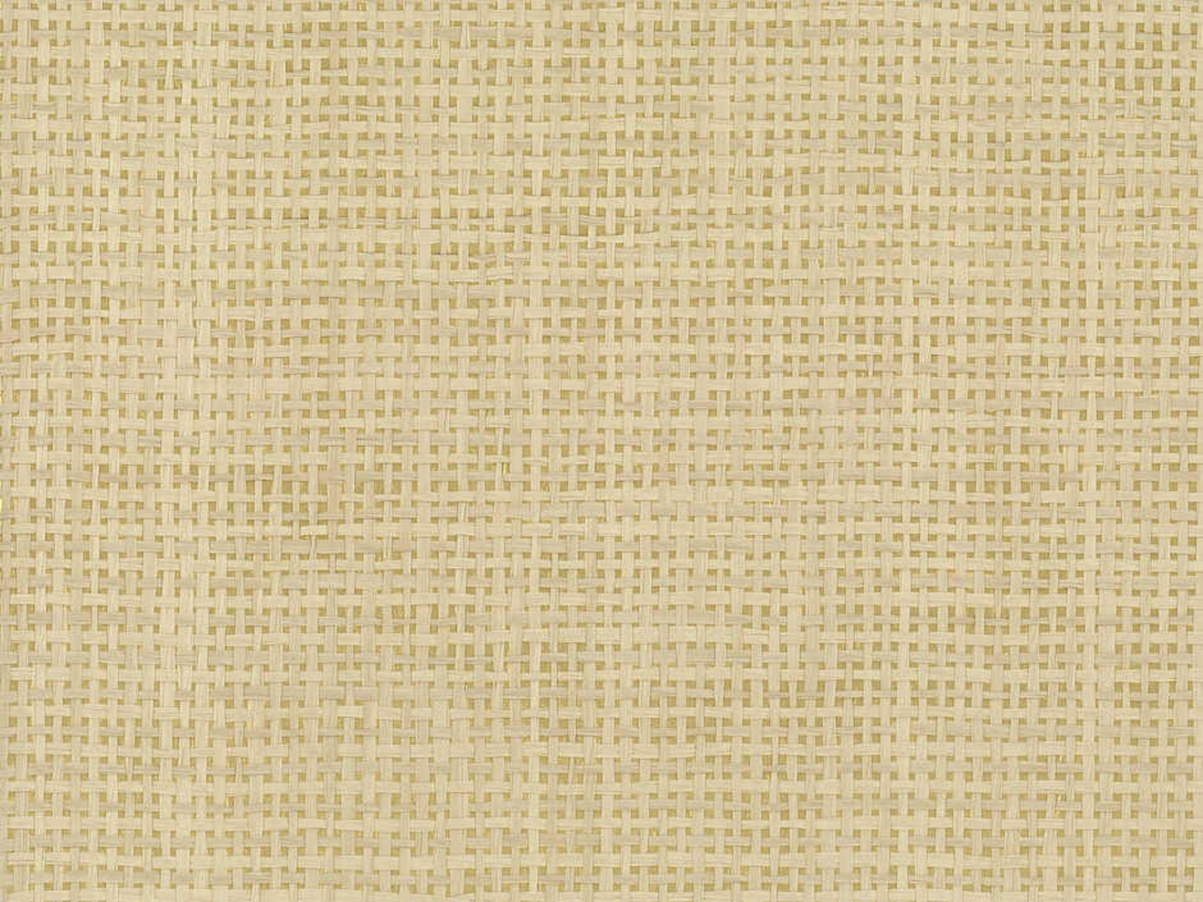 York Wallcoverings Grasscloth Resource Library Cream / Gold Woven Crosshatch Wallpaper