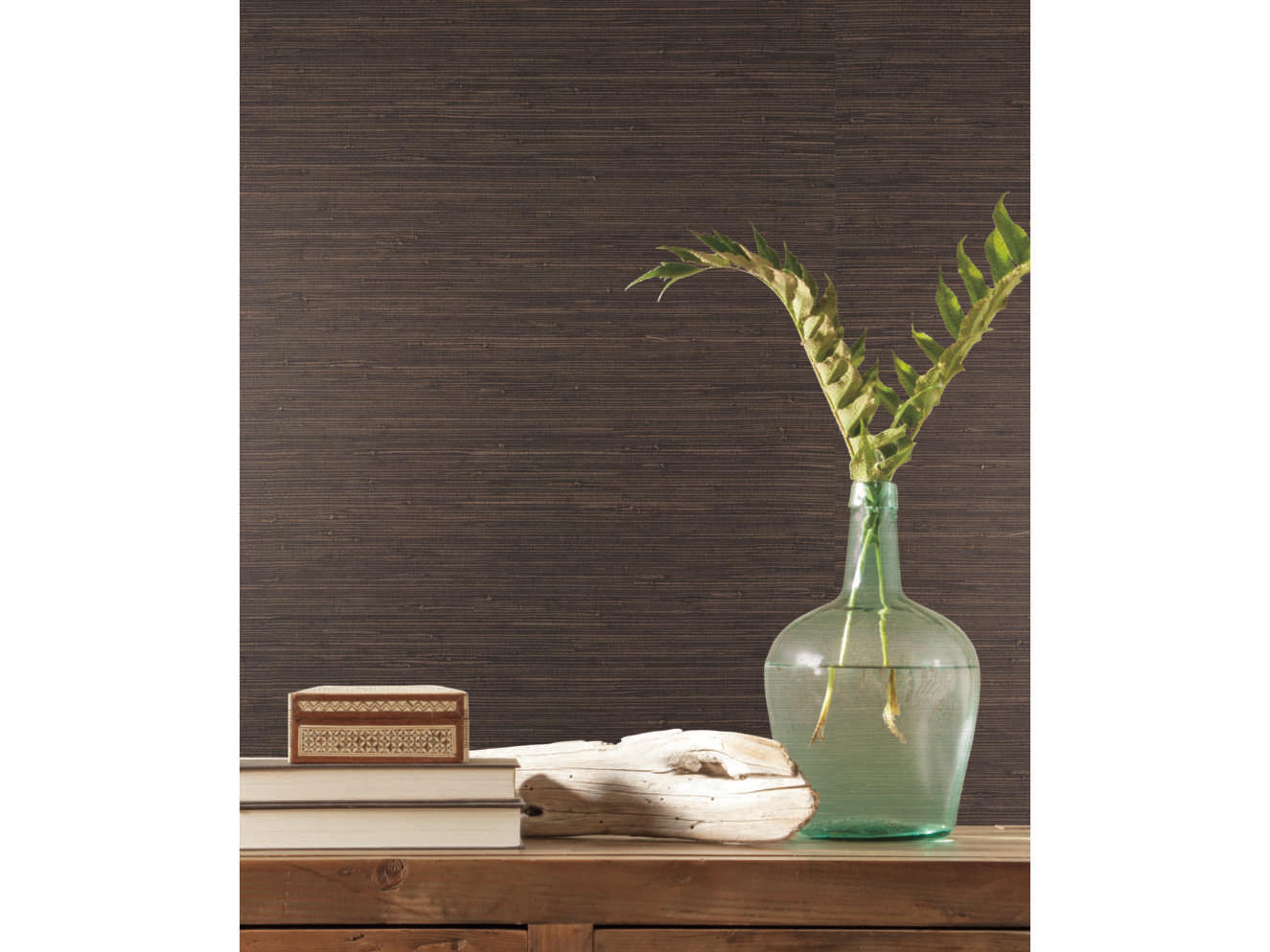 York Wallcoverings Grasscloth Resource Library Blacks Knotted Grass Wallpaper