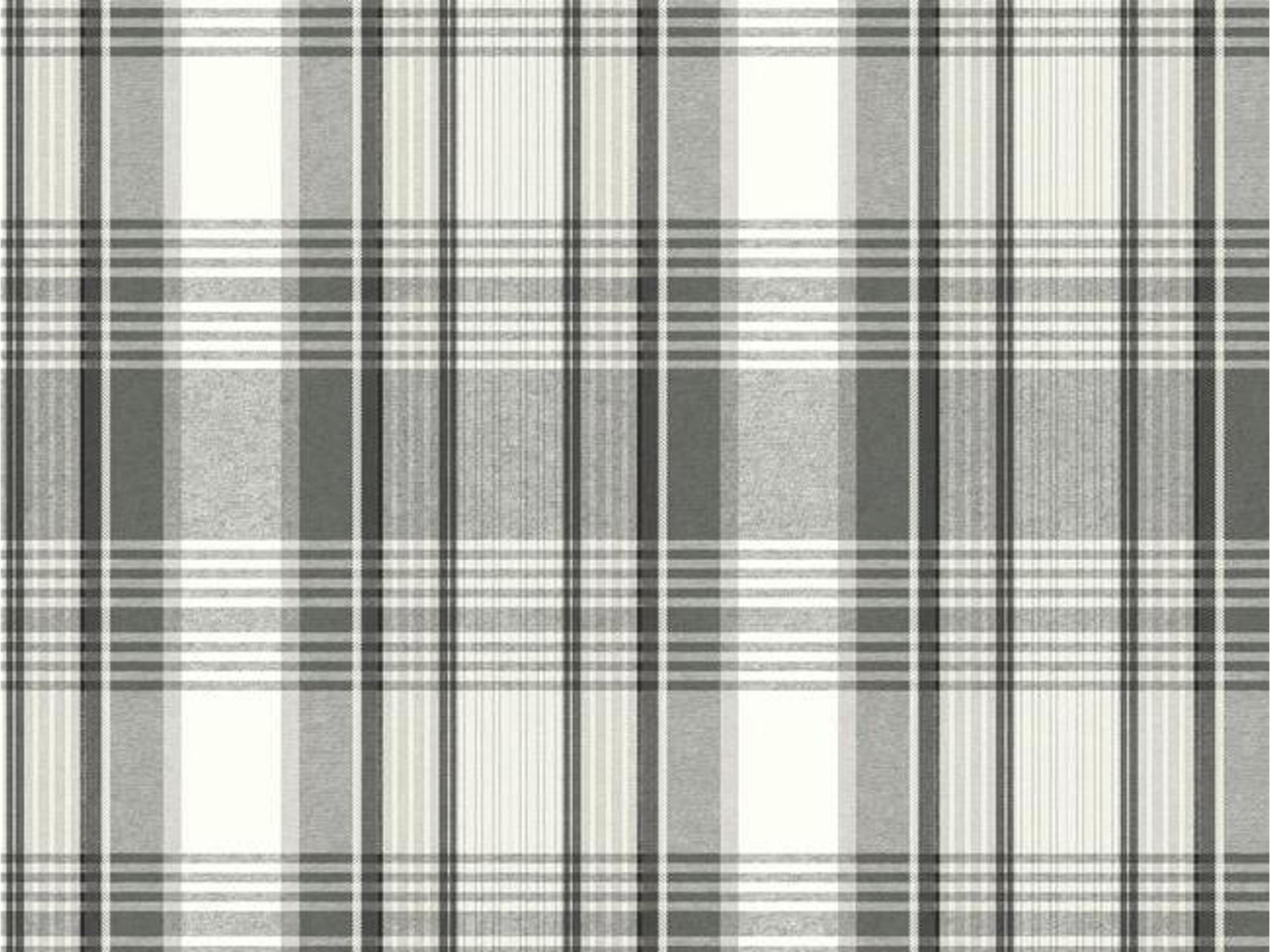 IBC 4 Black White, III Black Bartola Plaid Wallpaper