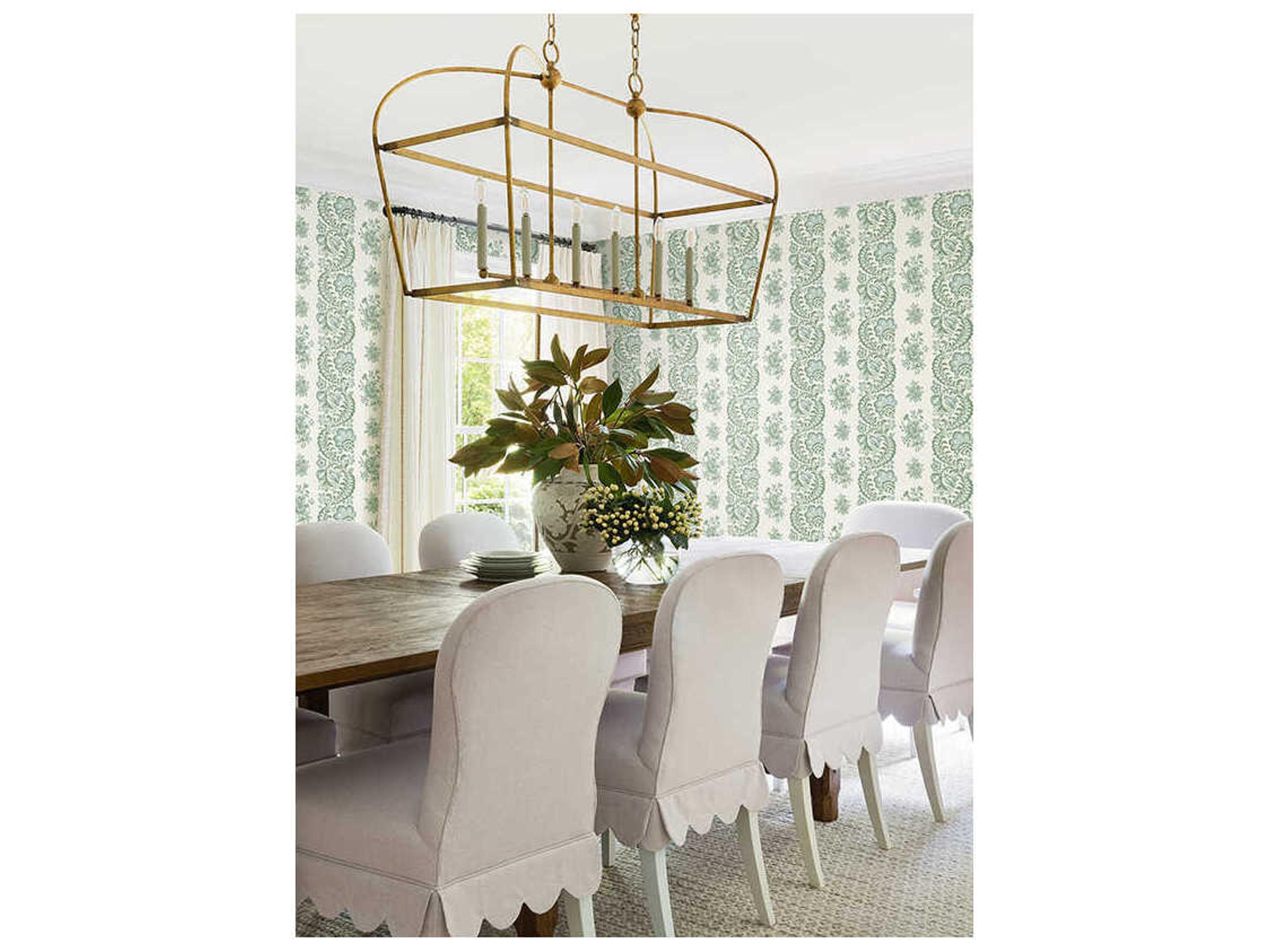 York Wallcoverings Antonina Vella Green Floral Wallpaper