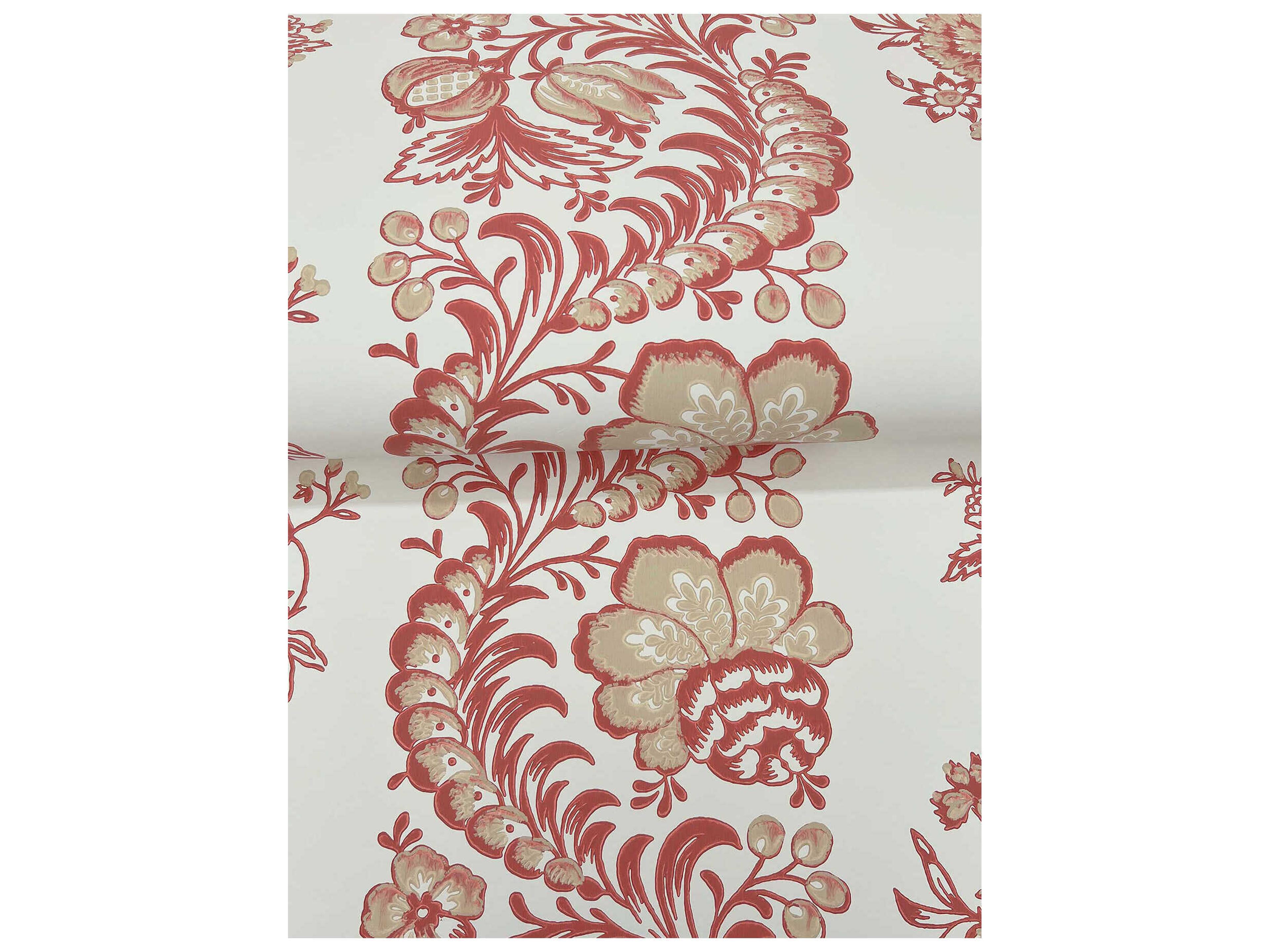 York Wallcoverings Antonina Vella Ruby Floral Wallpaper