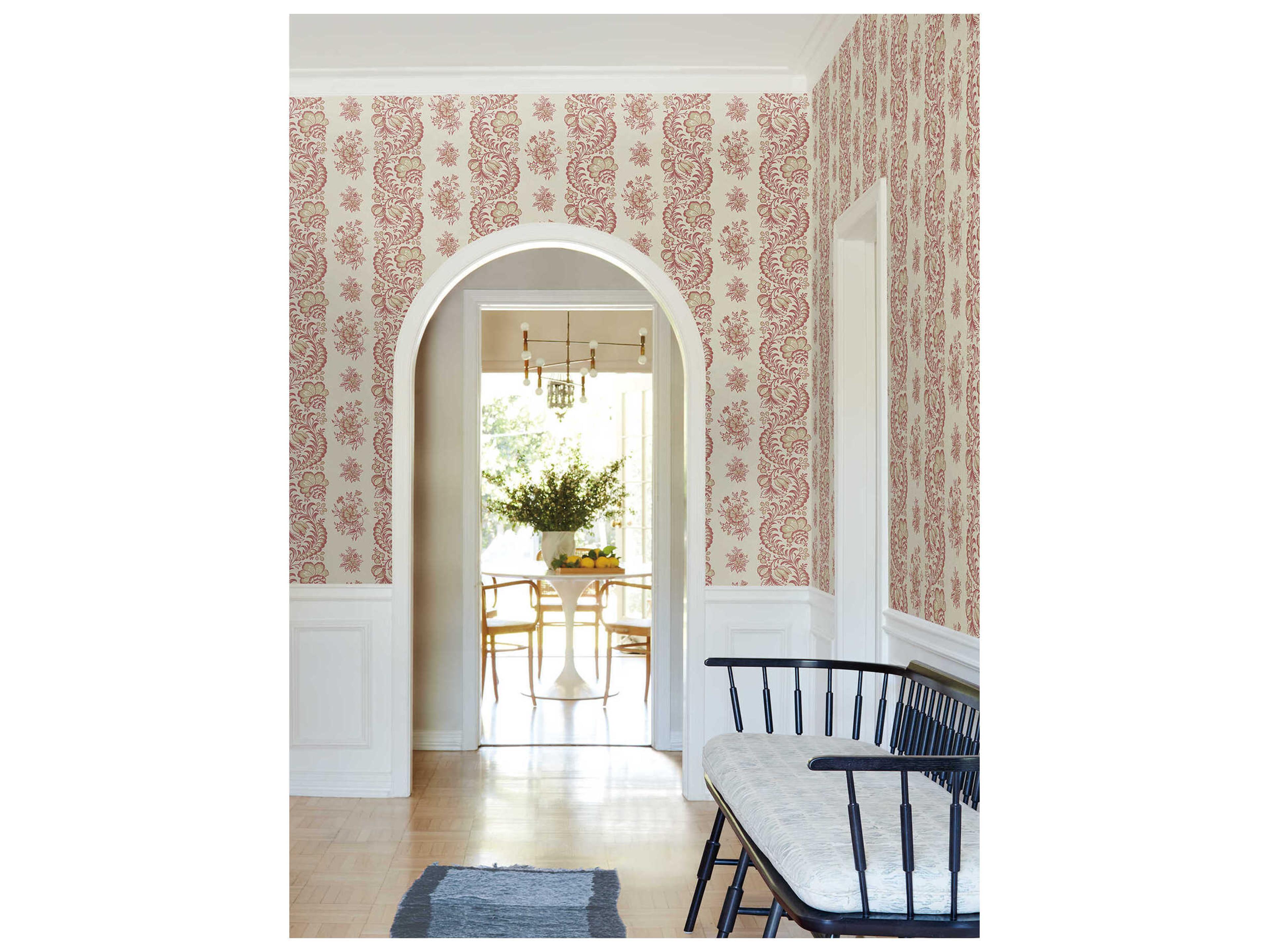 York Wallcoverings Antonina Vella Ruby Floral Wallpaper