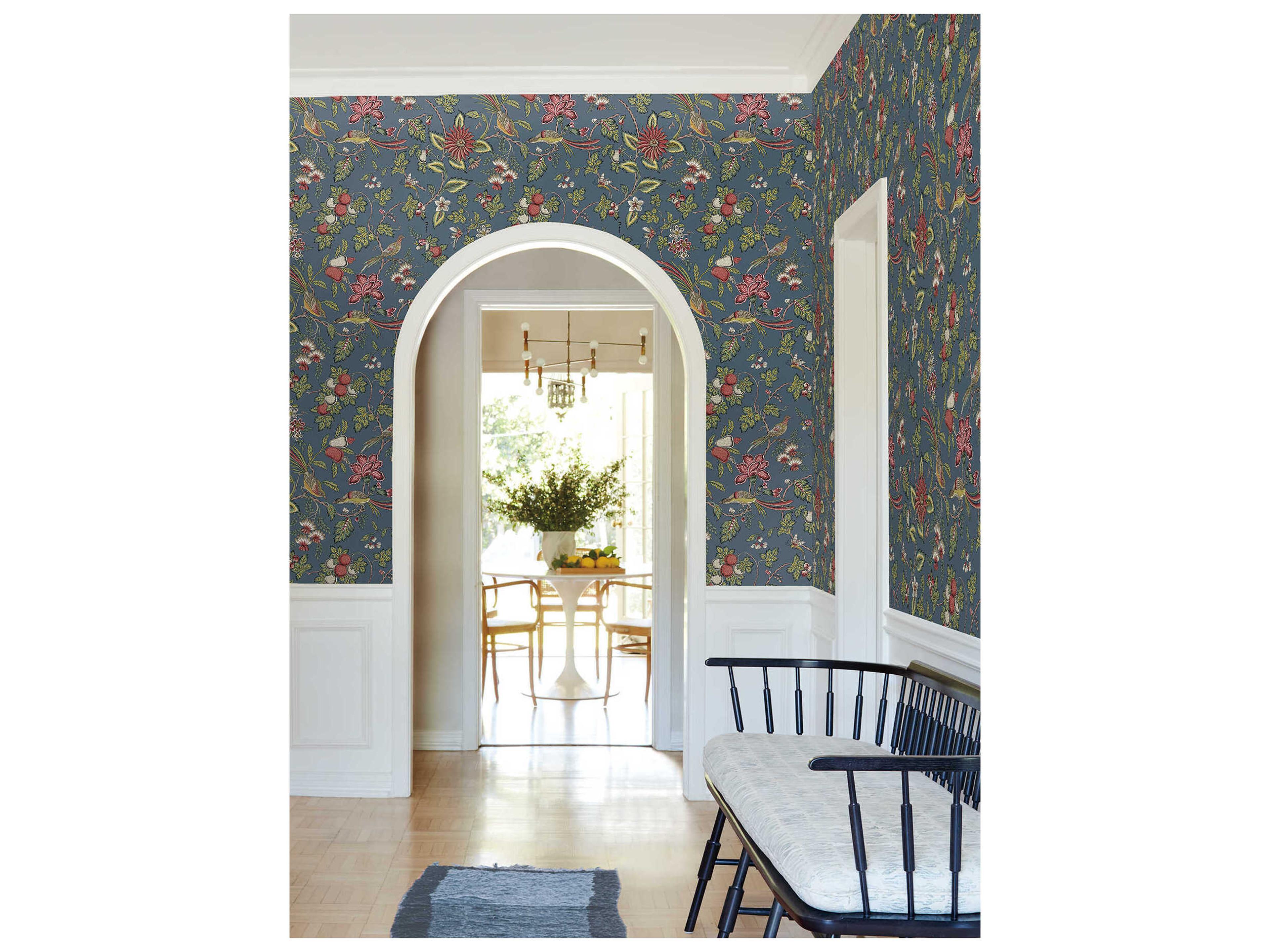 York Wallcoverings Antonina Vella Indigo Wallpaper