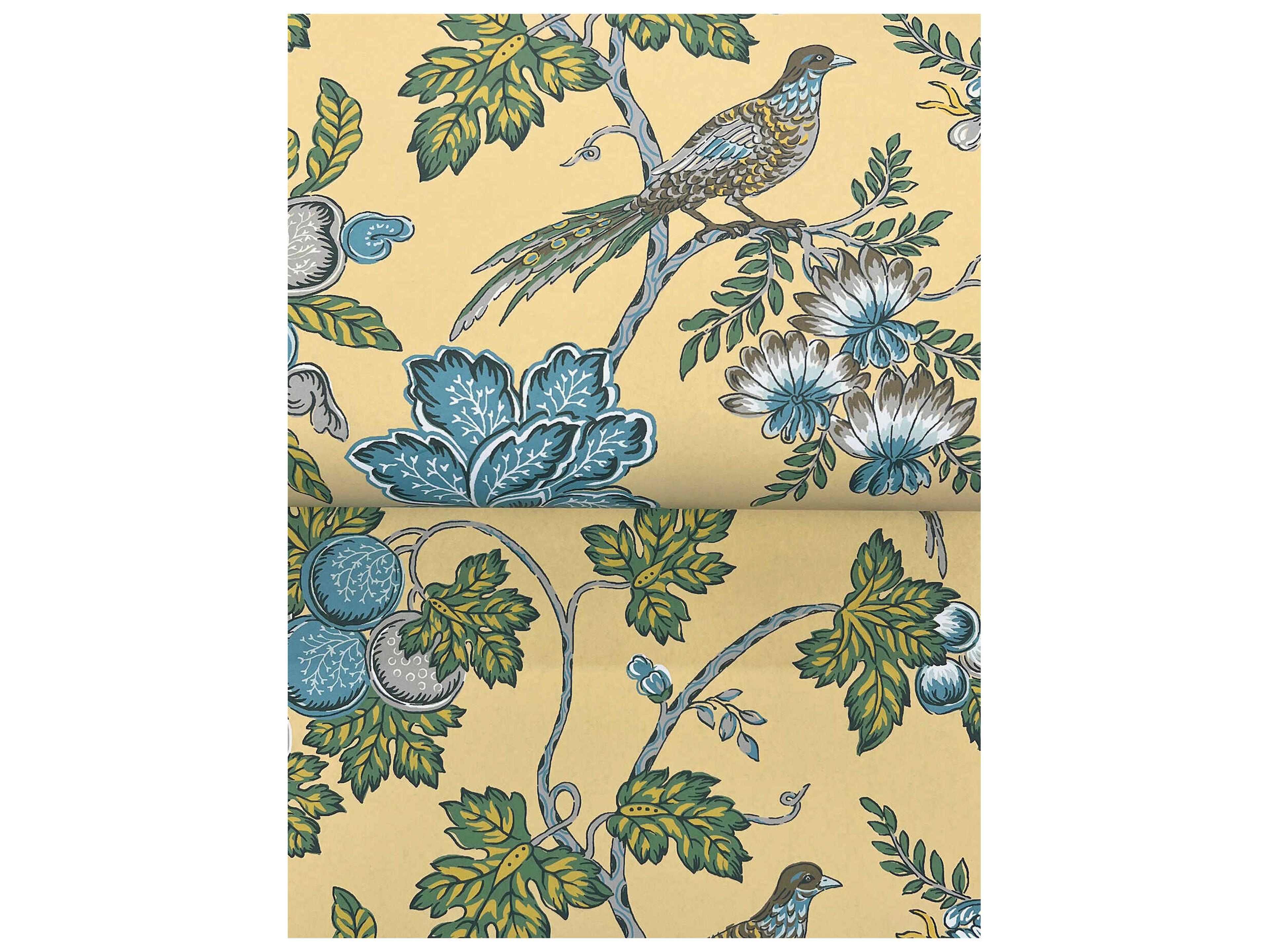 York Wallcoverings Antonina Vella Yellow Wallpaper