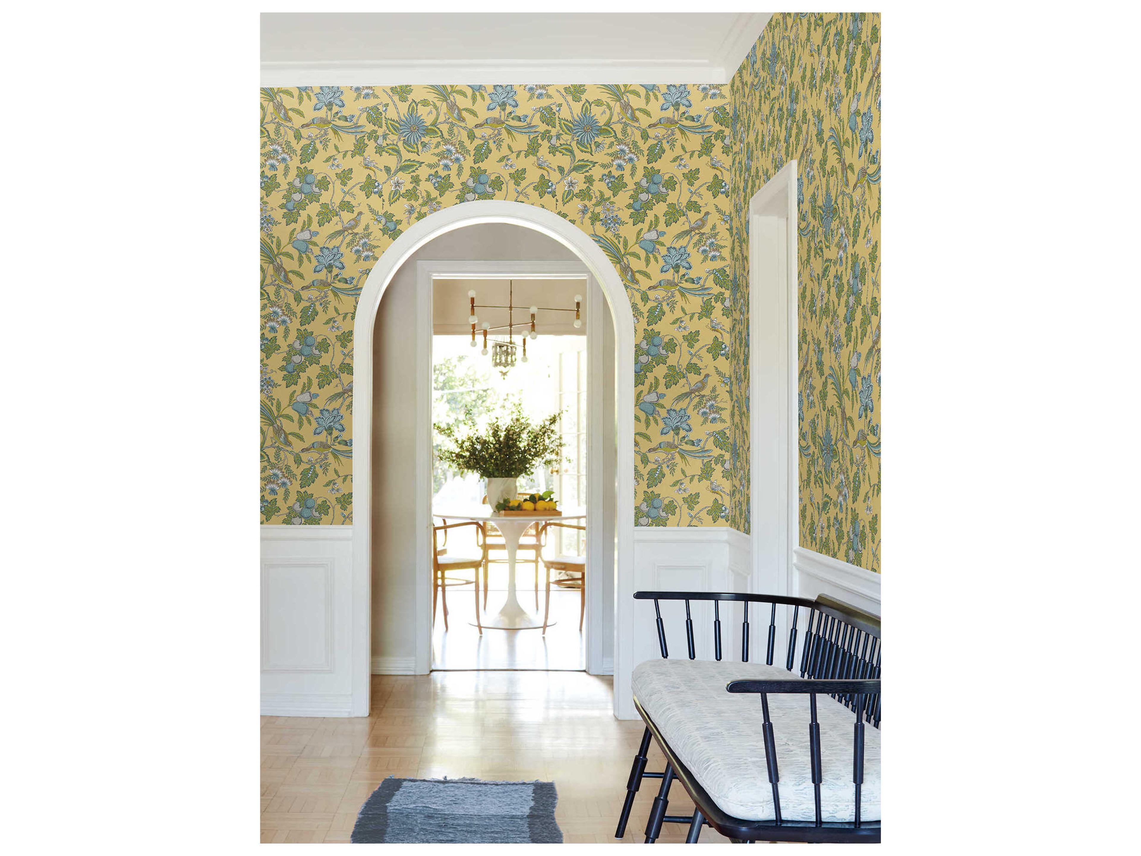 York Wallcoverings Antonina Vella Yellow Wallpaper