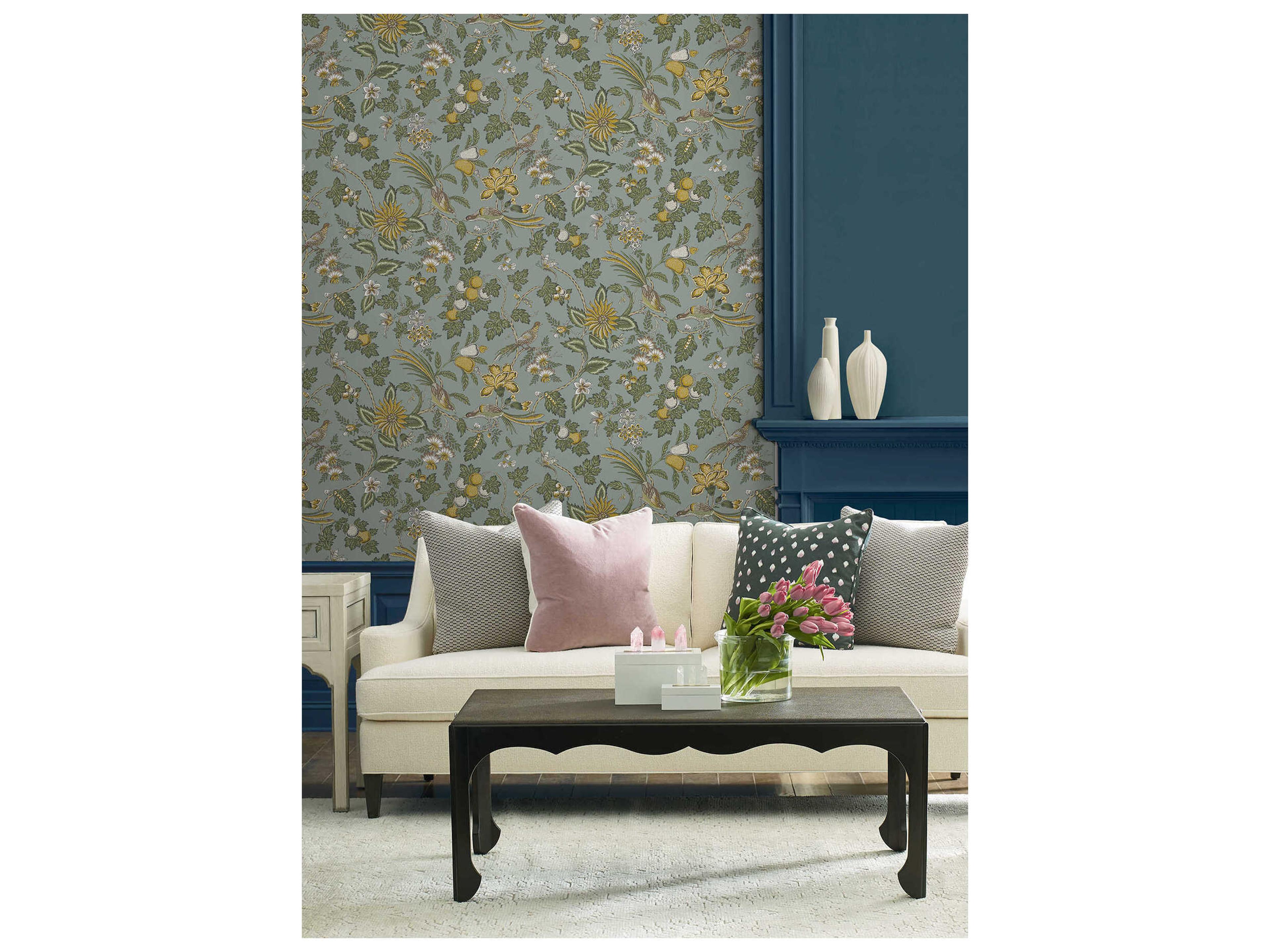 York Wallcoverings Antonina Vella Light Blue Wallpaper