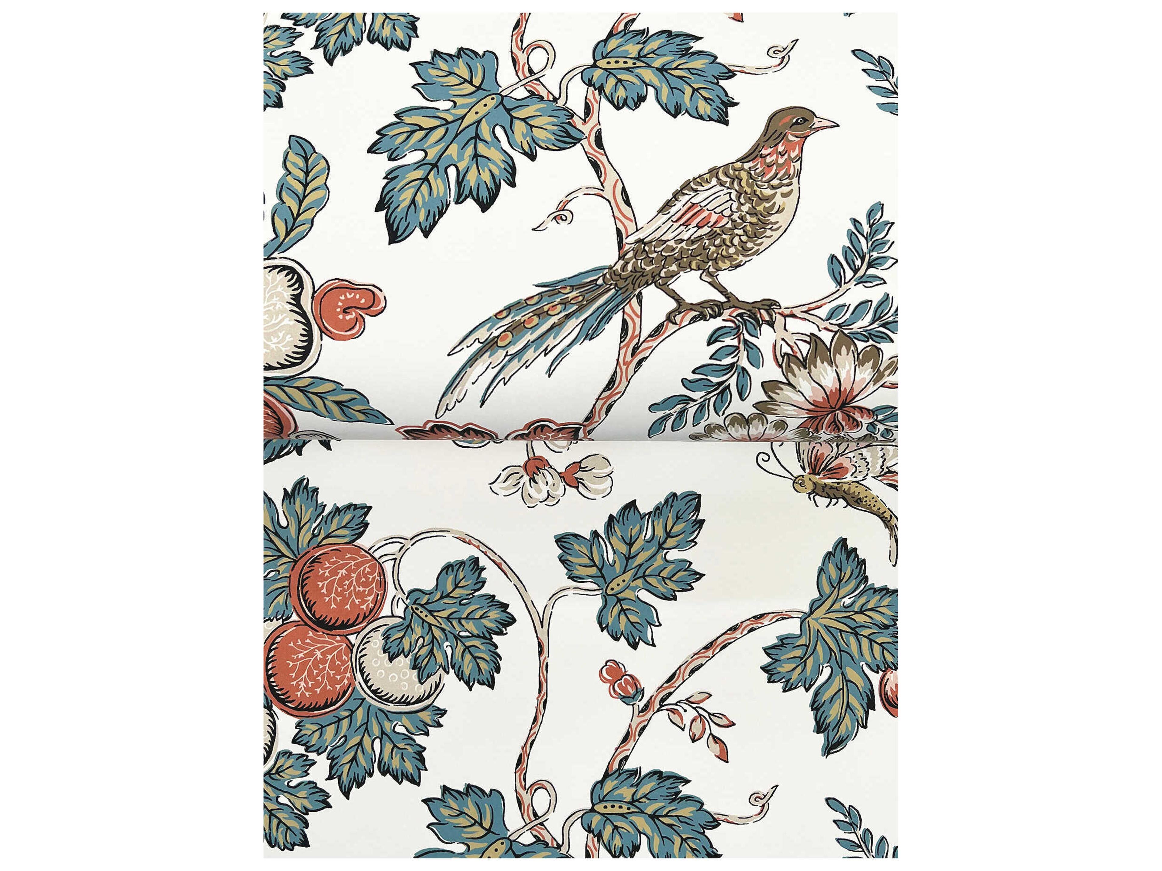 York Wallcoverings Antonina Vella Coral Wallpaper