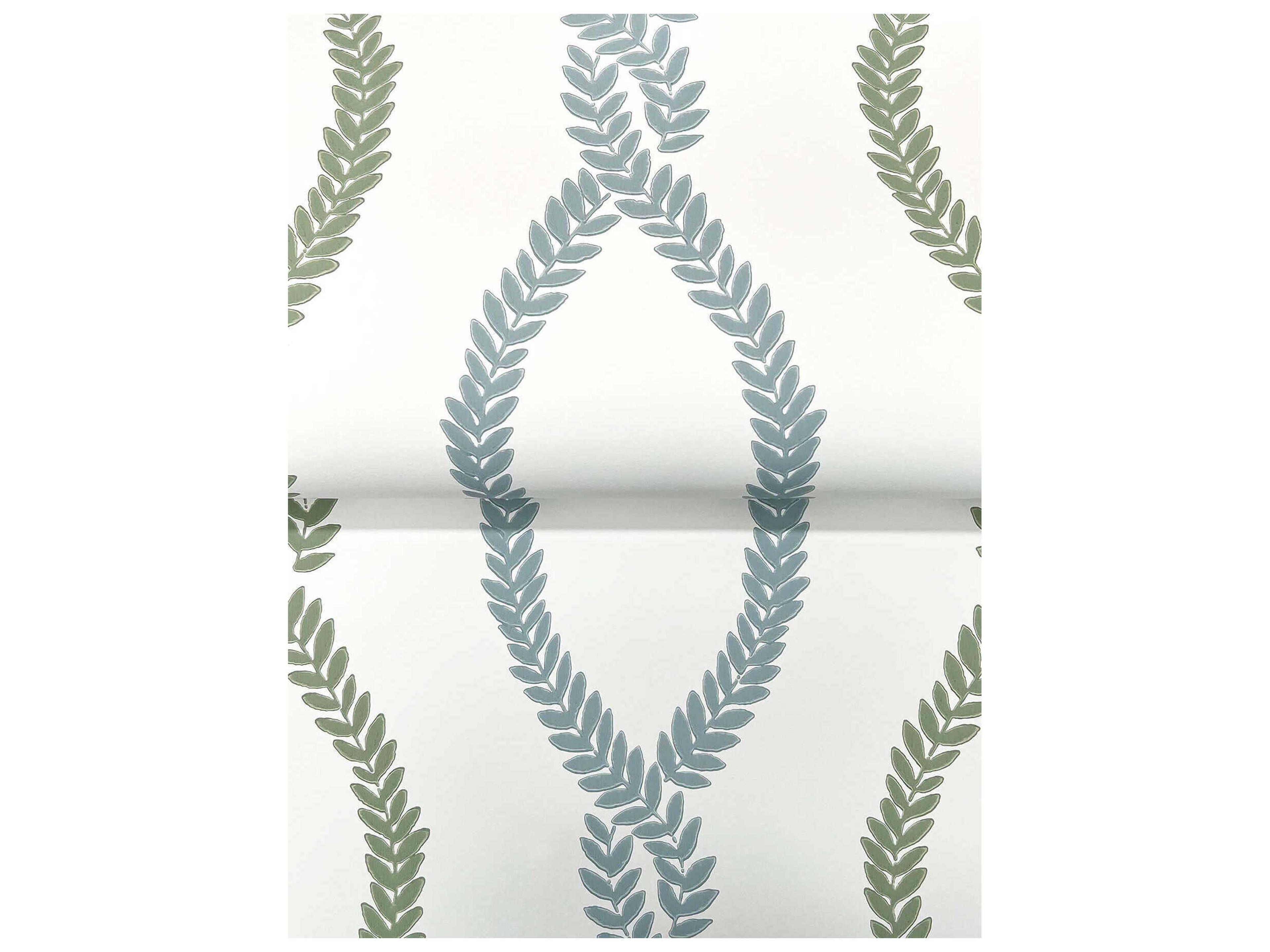 York Wallcoverings Antonina Vella Light Green Trellis Wallpaper