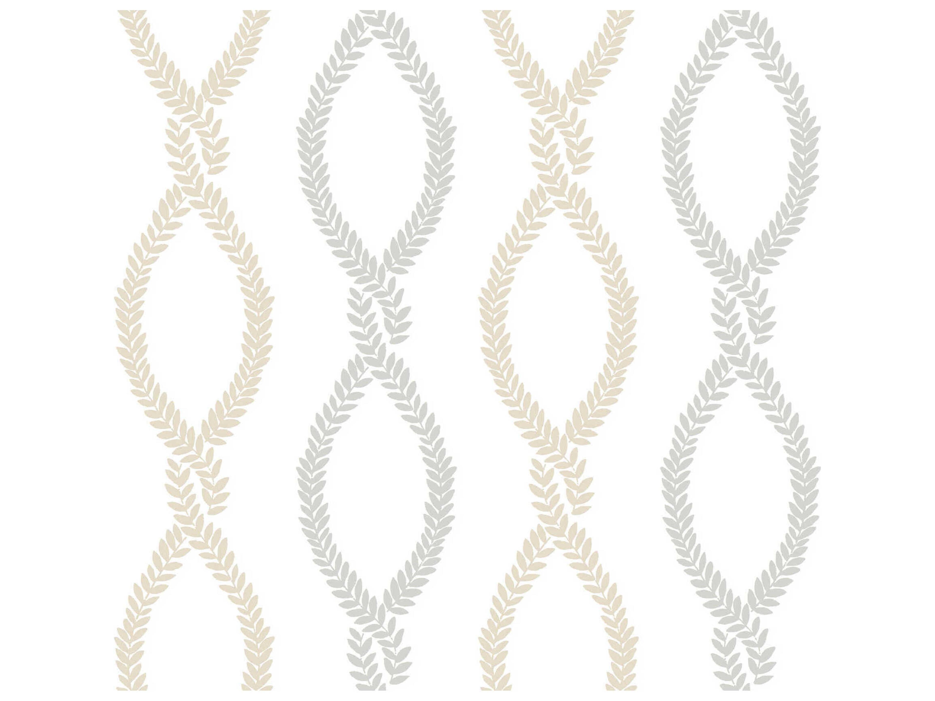 Antonina Vella Neutral Trellis Wallpaper