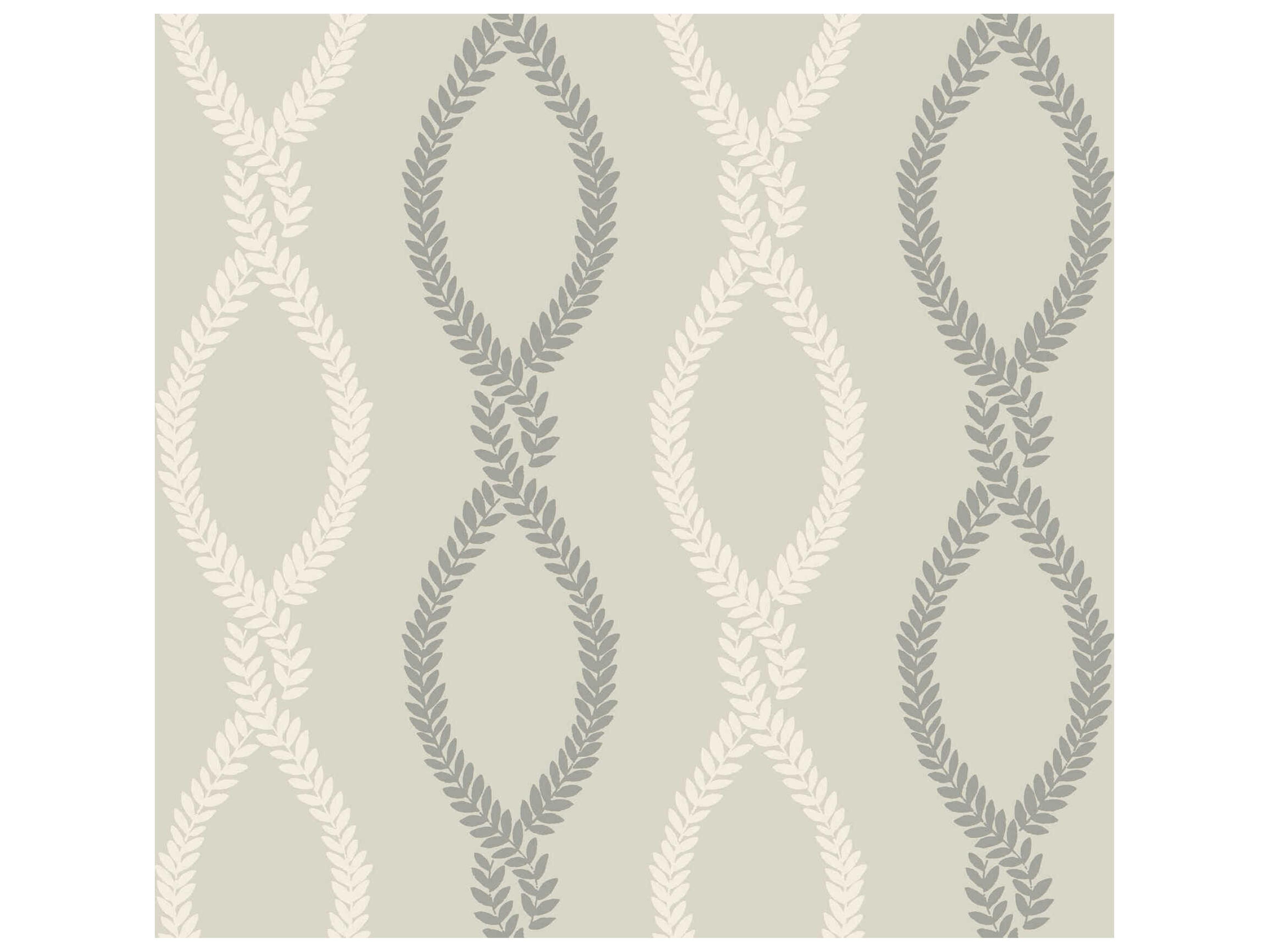 Antonina Vella Grey Trellis Wallpaper