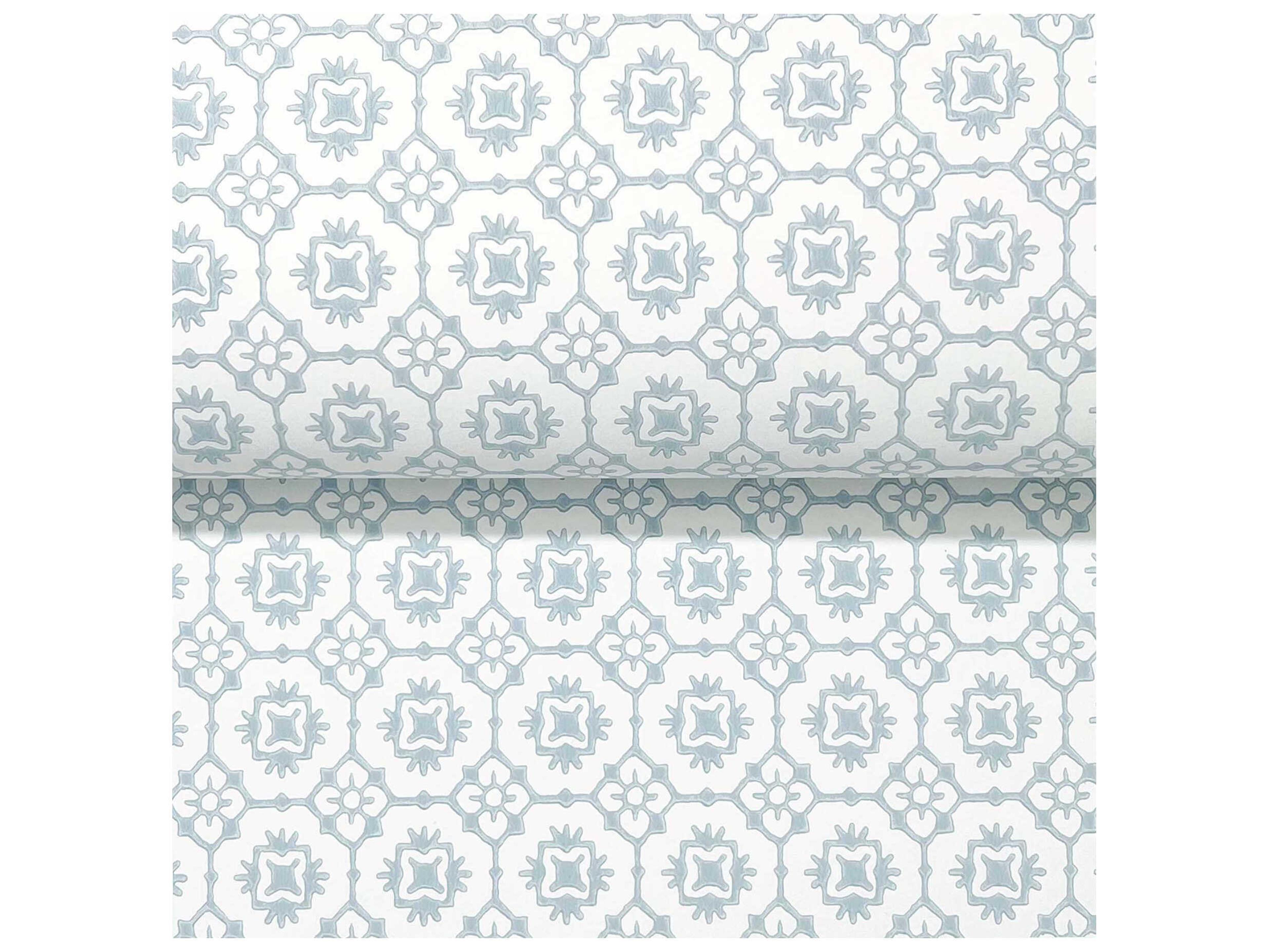 York Wallcoverings Antonina Vella Light Blue Floral Grid Wallpaper