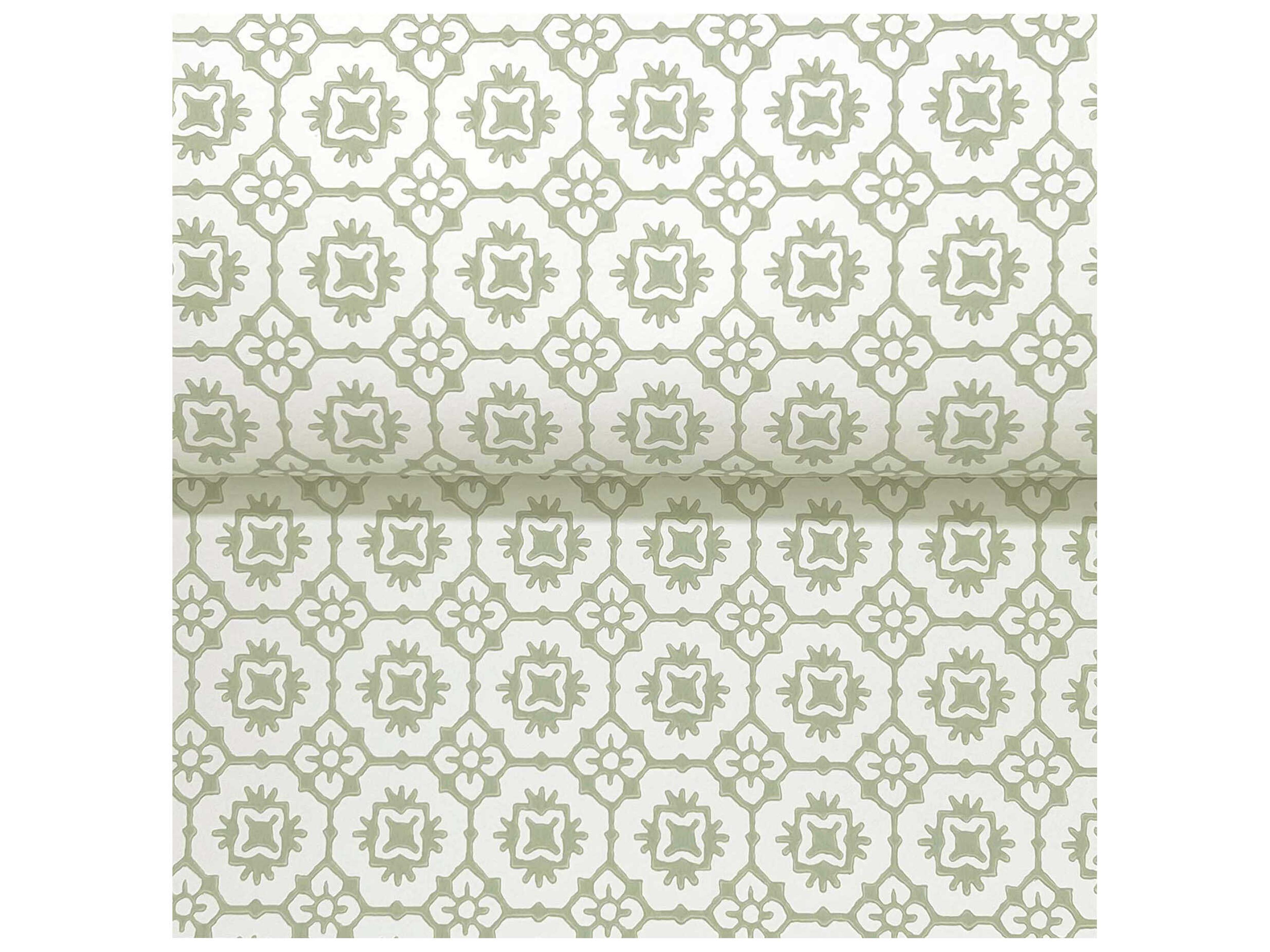 York Wallcoverings Antonina Vella Sage Floral Grid Wallpaper