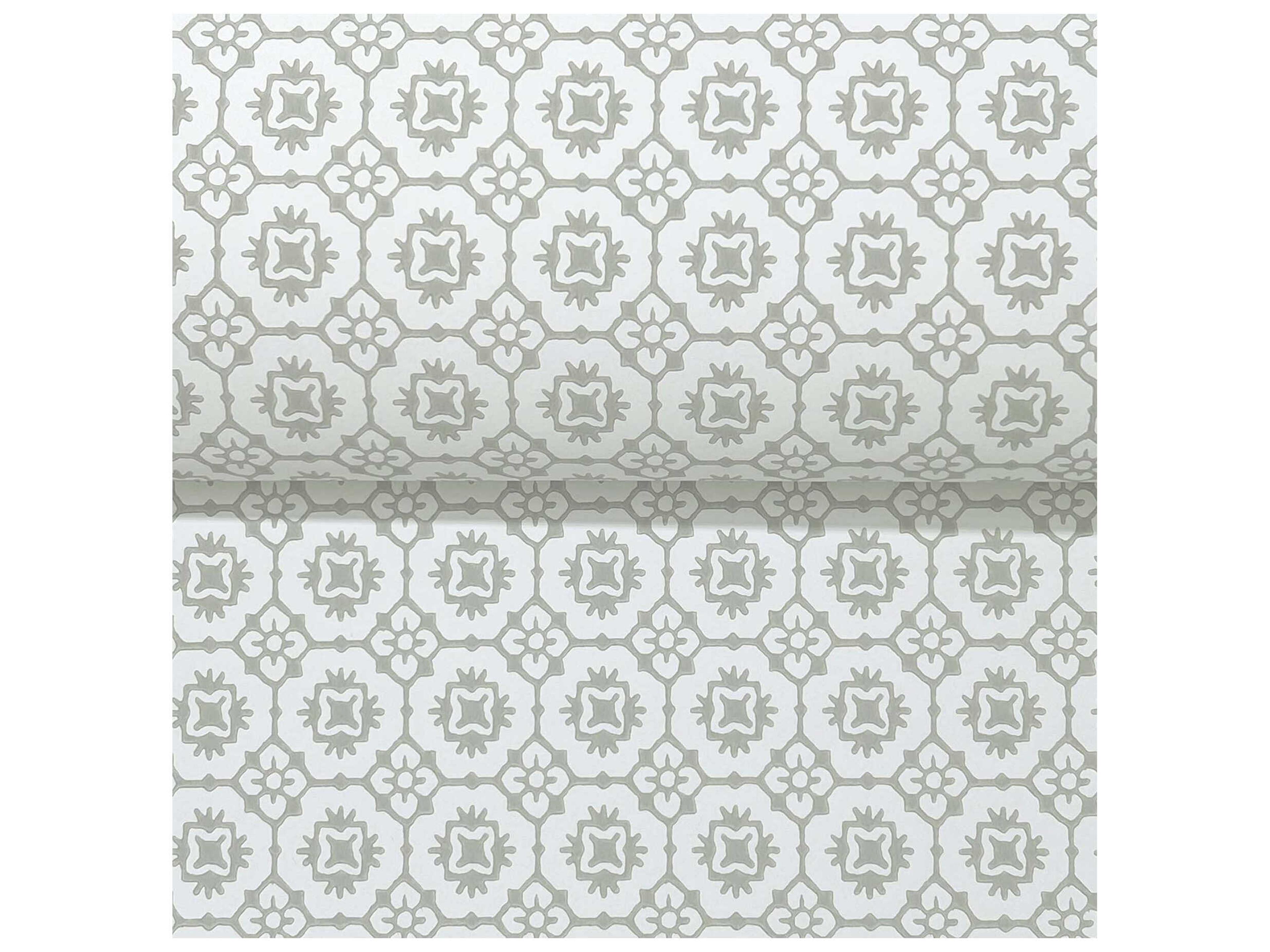 York Wallcoverings Antonina Vella Grey Floral Grid Wallpaper