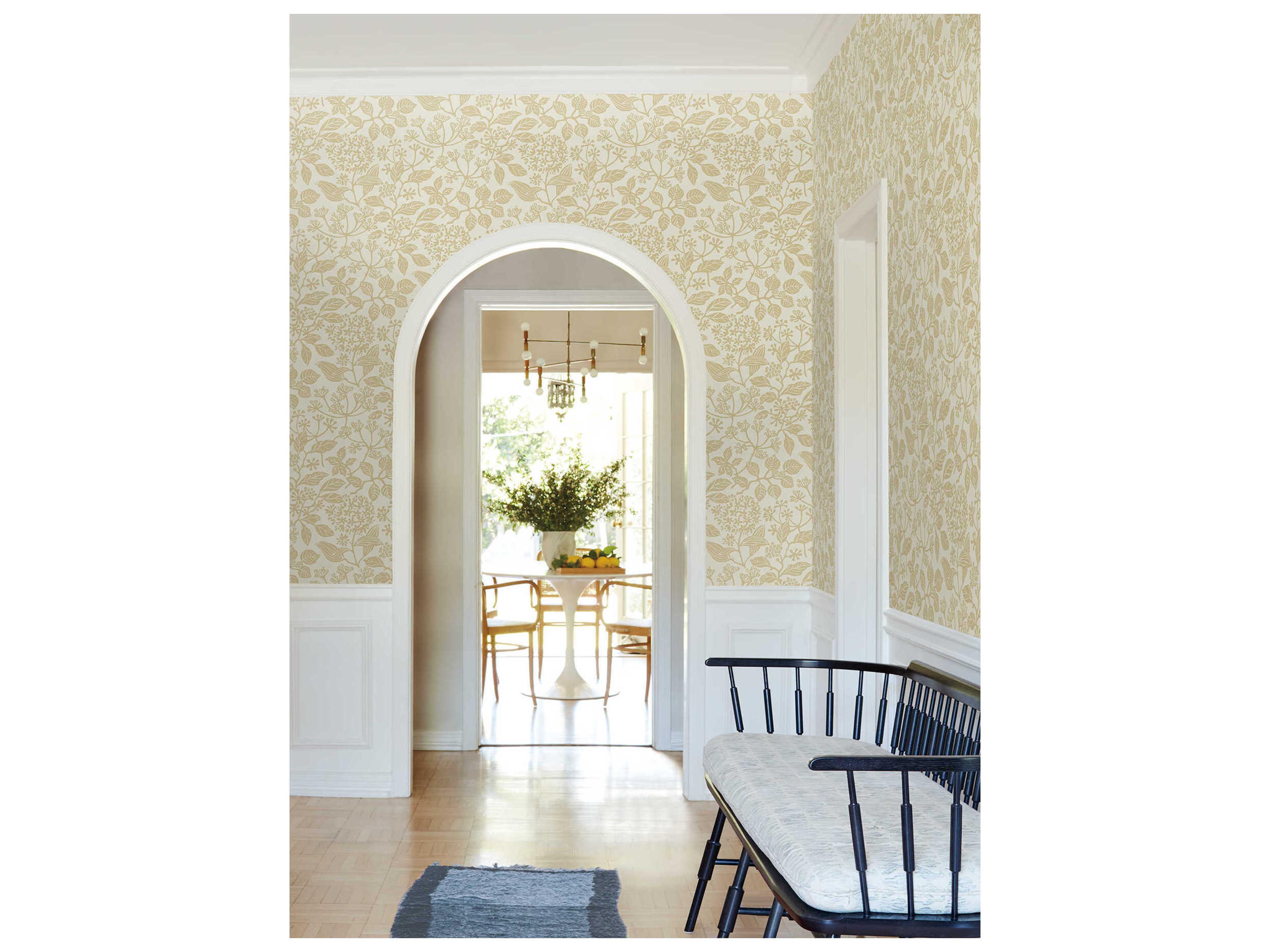 York Wallcoverings Antonina Vella Honey Botanical Wallpaper