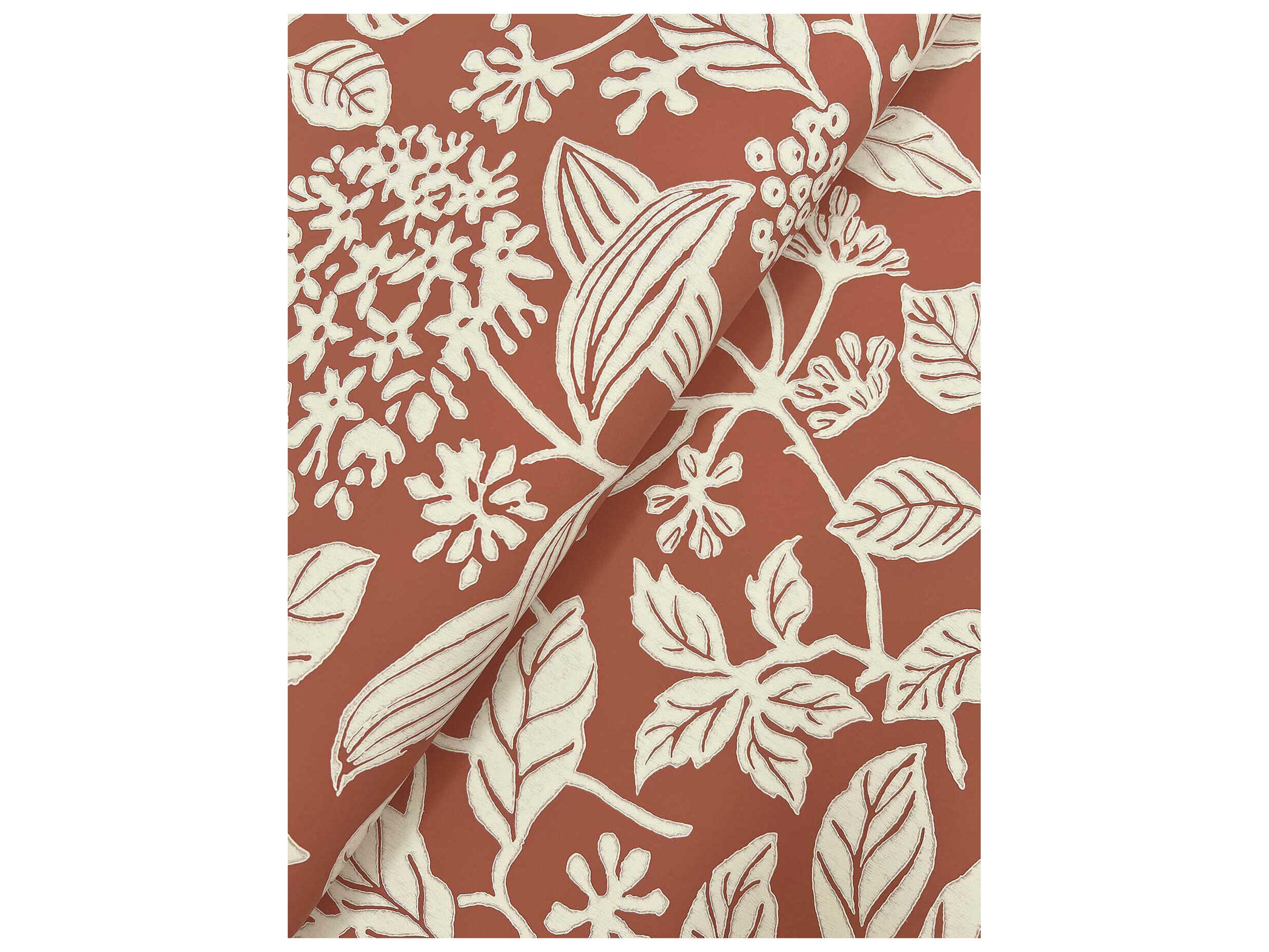 York Wallcoverings Antonina Vella Ruby Botanical Wallpaper