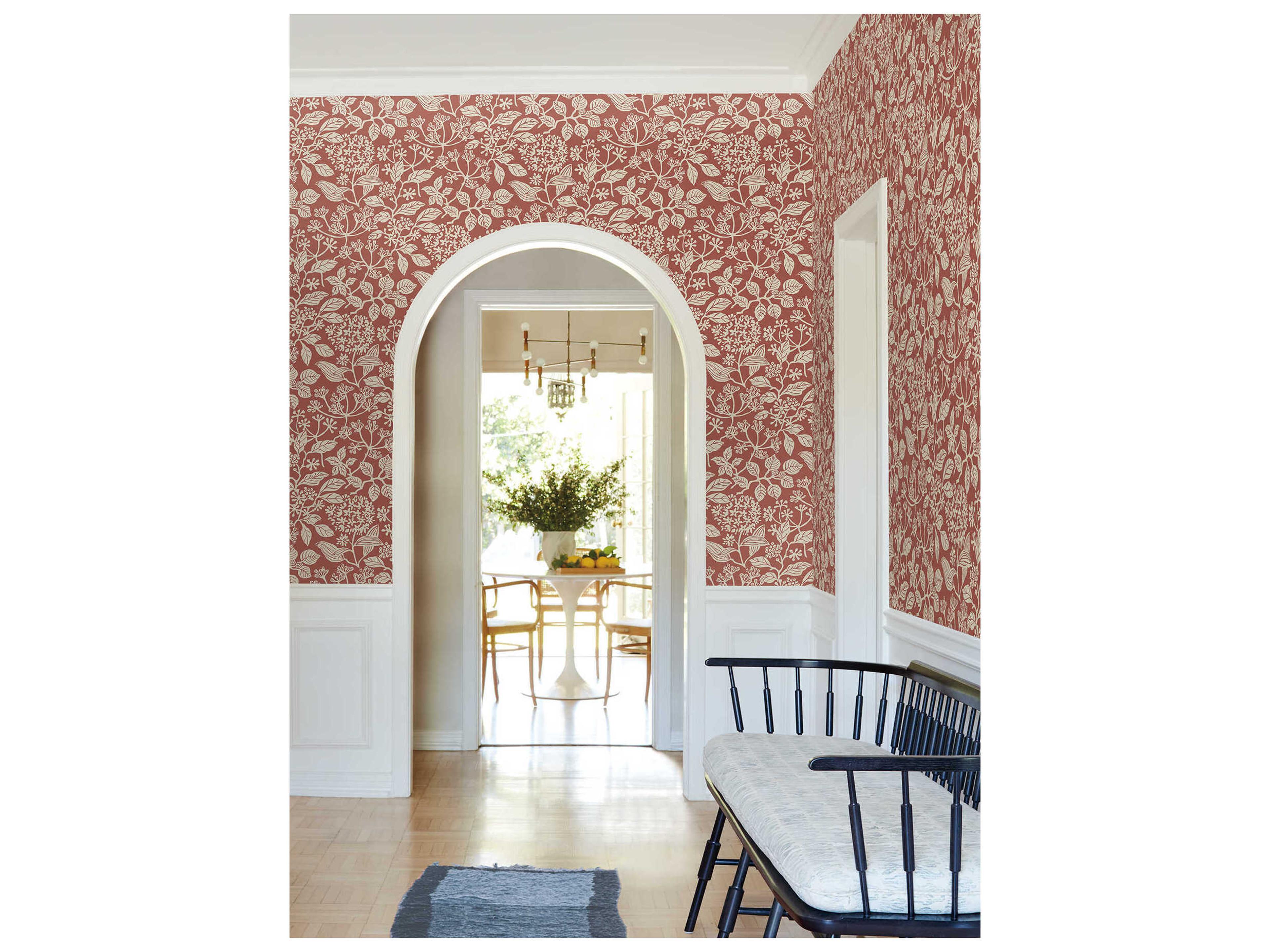 York Wallcoverings Antonina Vella Ruby Botanical Wallpaper