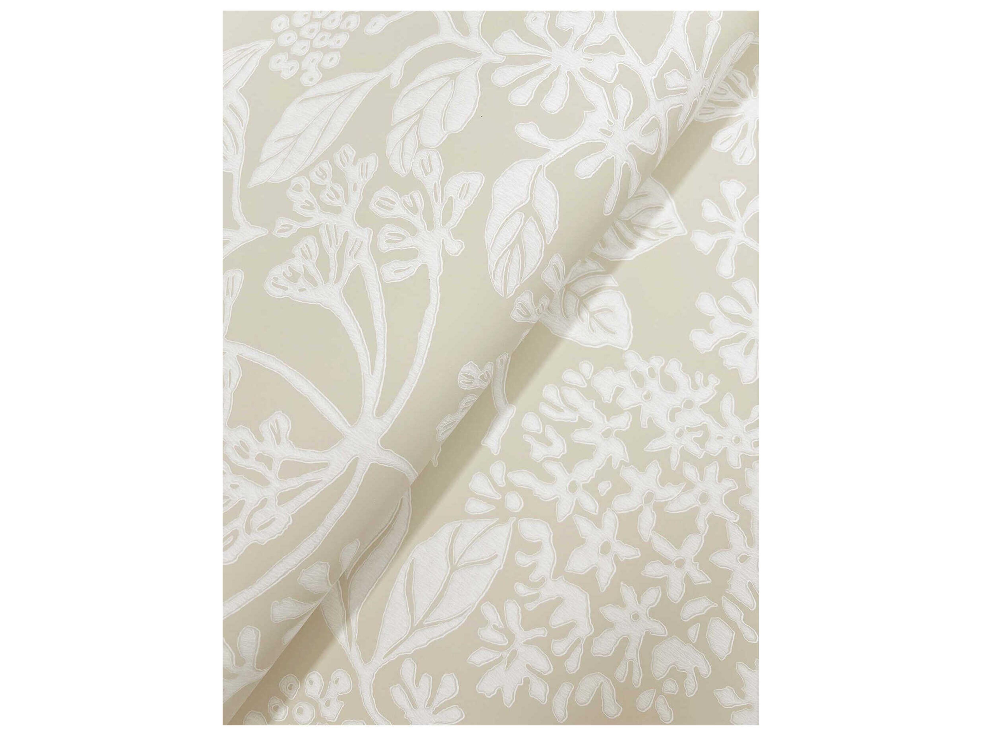 York Wallcoverings Antonina Vella Beige Botanical Wallpaper