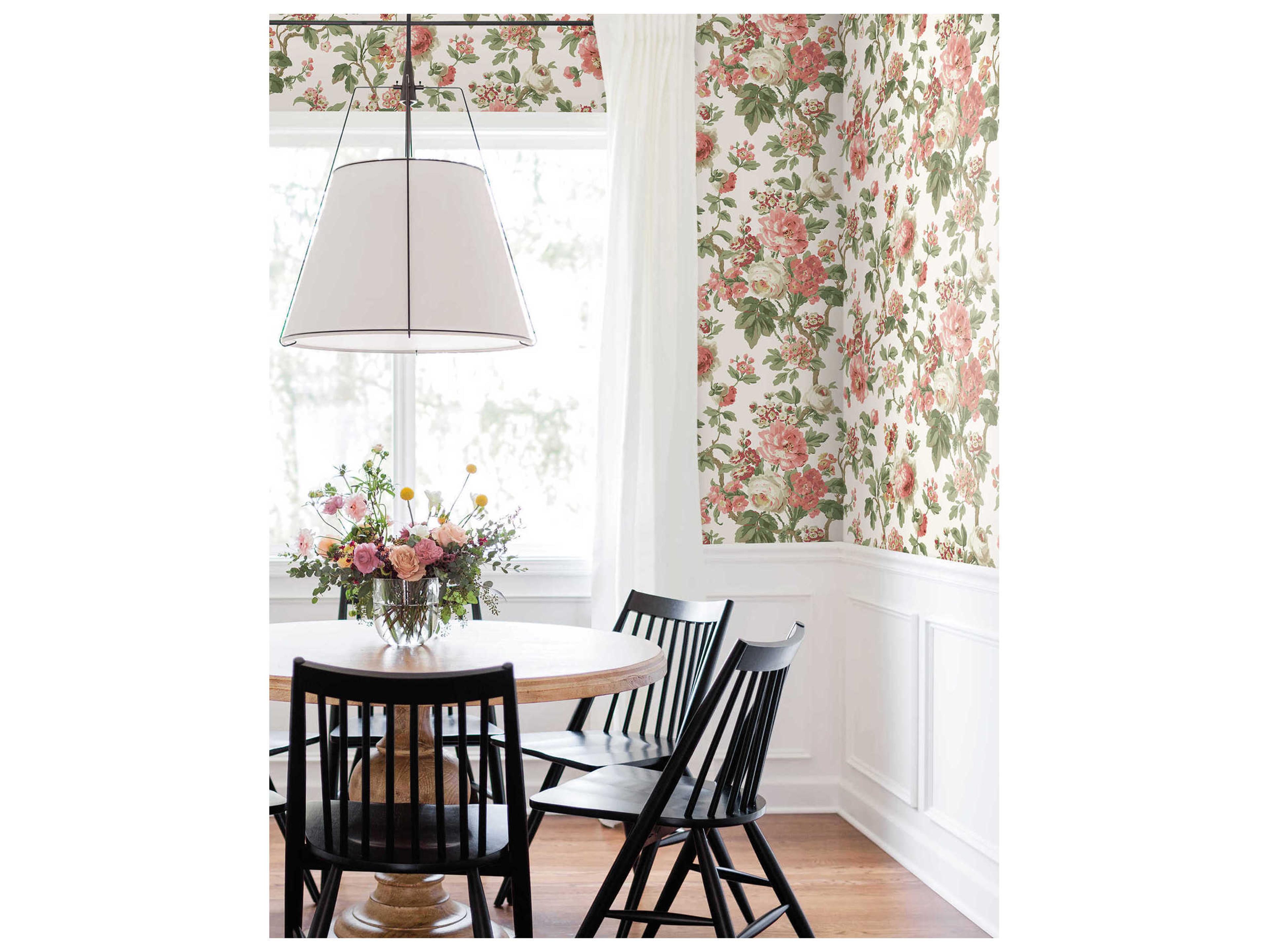 York Wallcoverings Antonina Vella Coral Vintage Floral Wallpaper