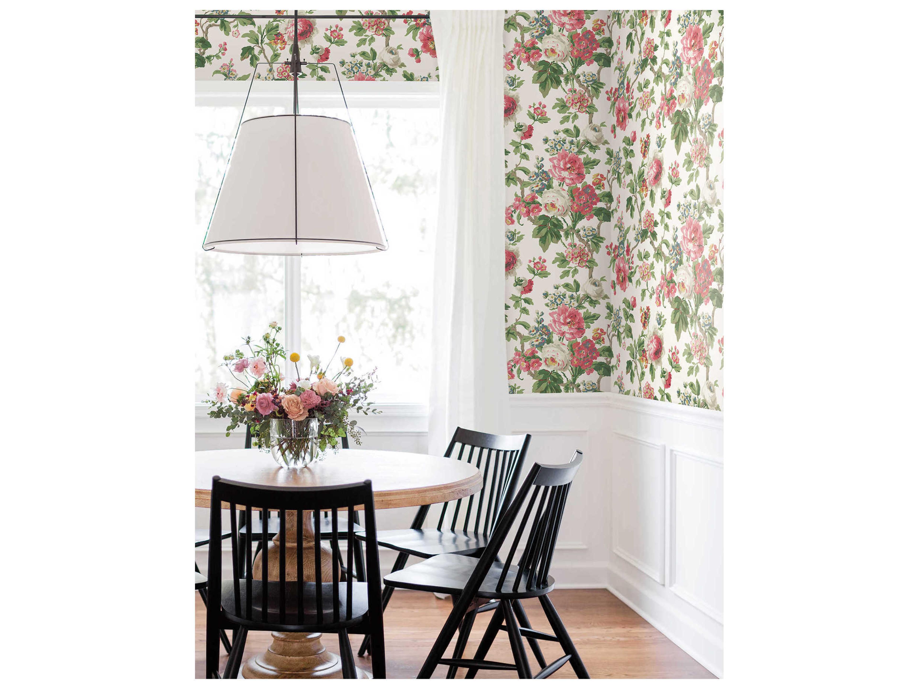 York Wallcoverings Antonina Vella Fuchsia Vintage Floral Wallpaper