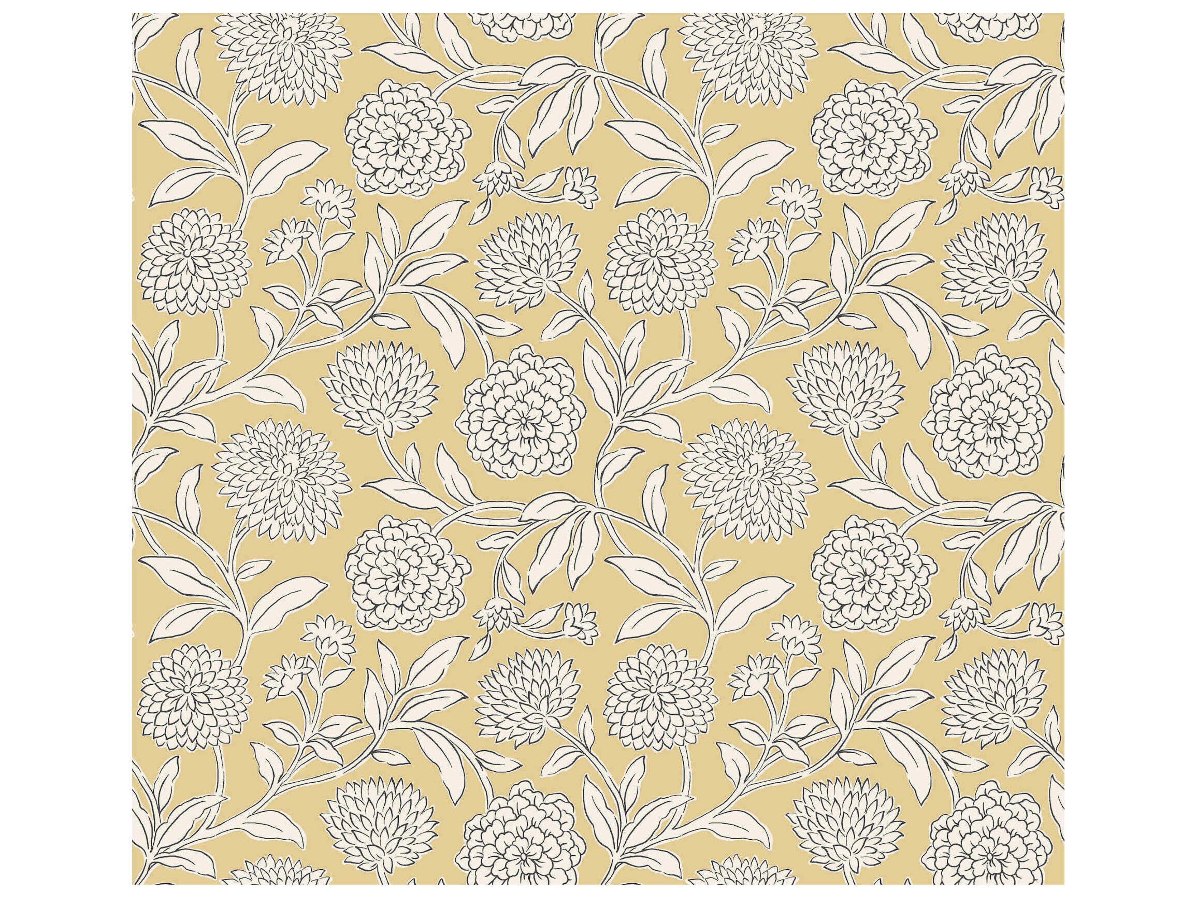 Antonina Vella Garden Butter Floral Trail Wallpaper