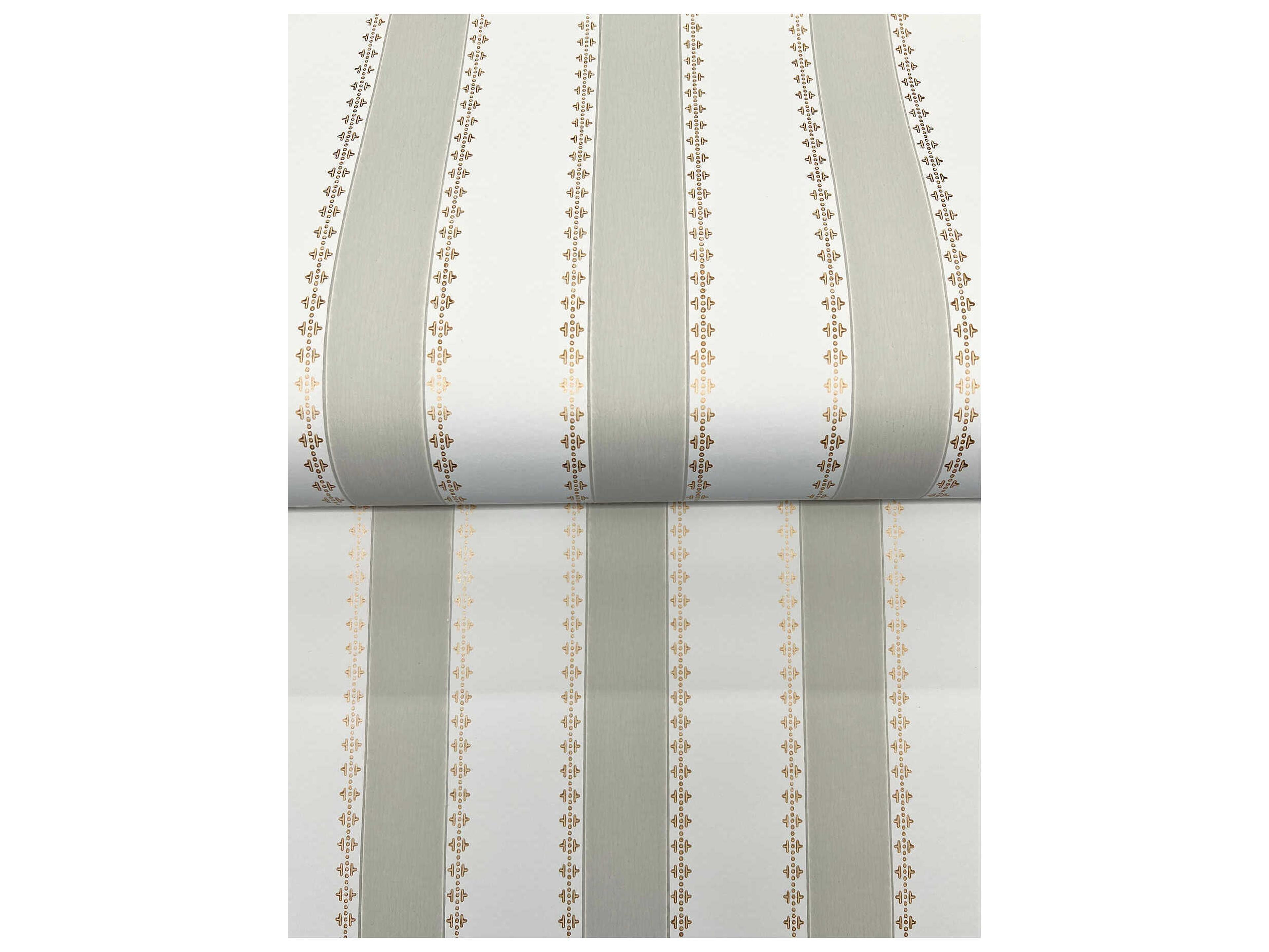 York Wallcoverings Antonina Vella Beige Awning Stripe Wallpaper