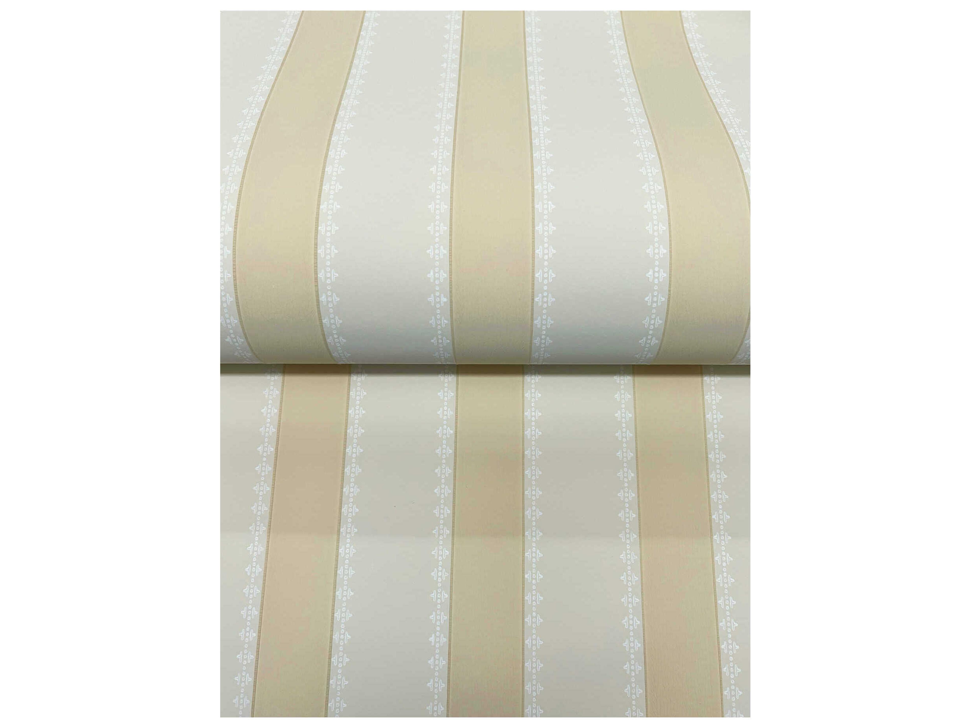 York Wallcoverings Antonina Vella Neutral Awning Stripe Wallpaper