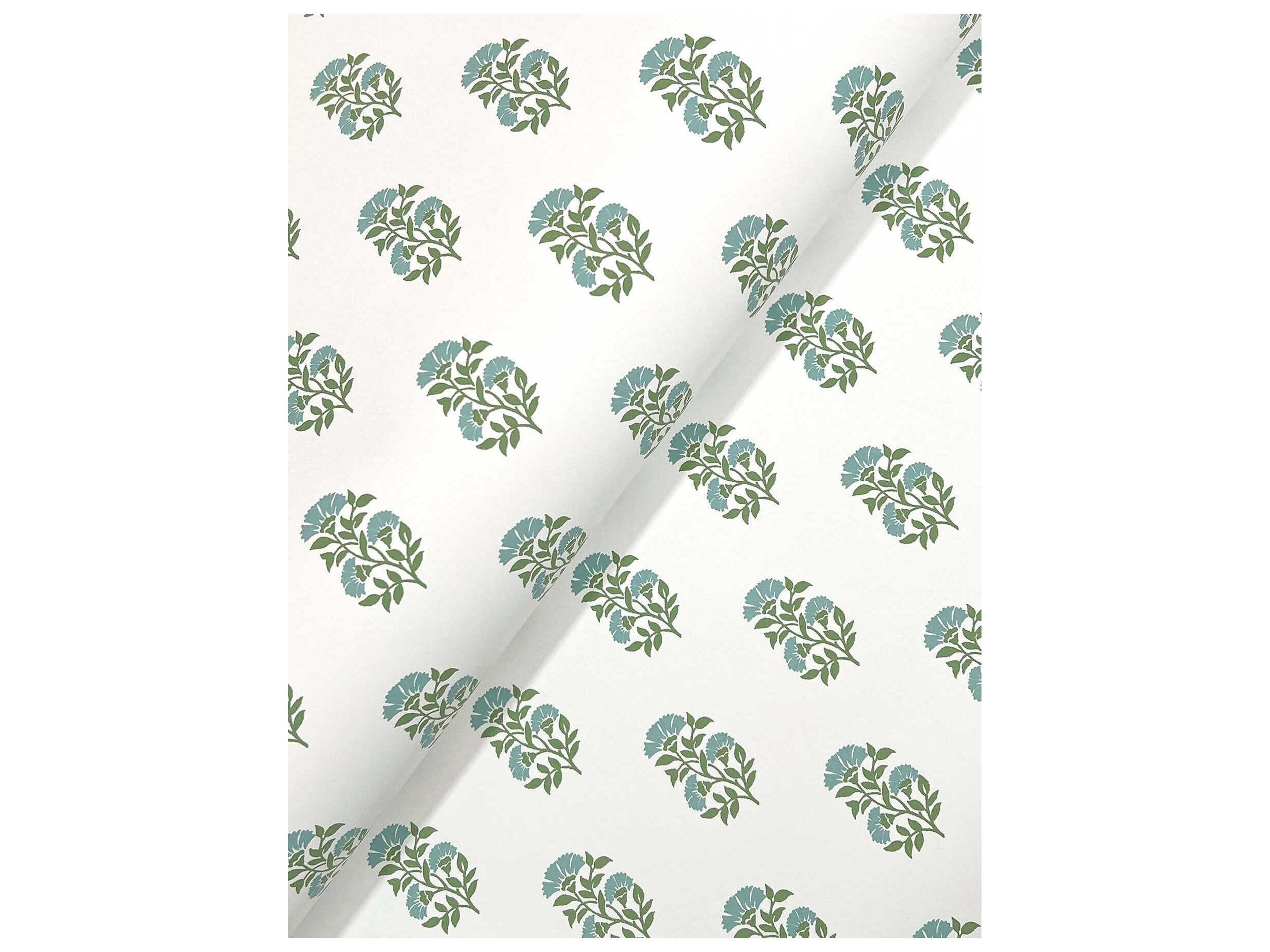 York Wallcoverings Antonina Vella Green Floral Wallpaper