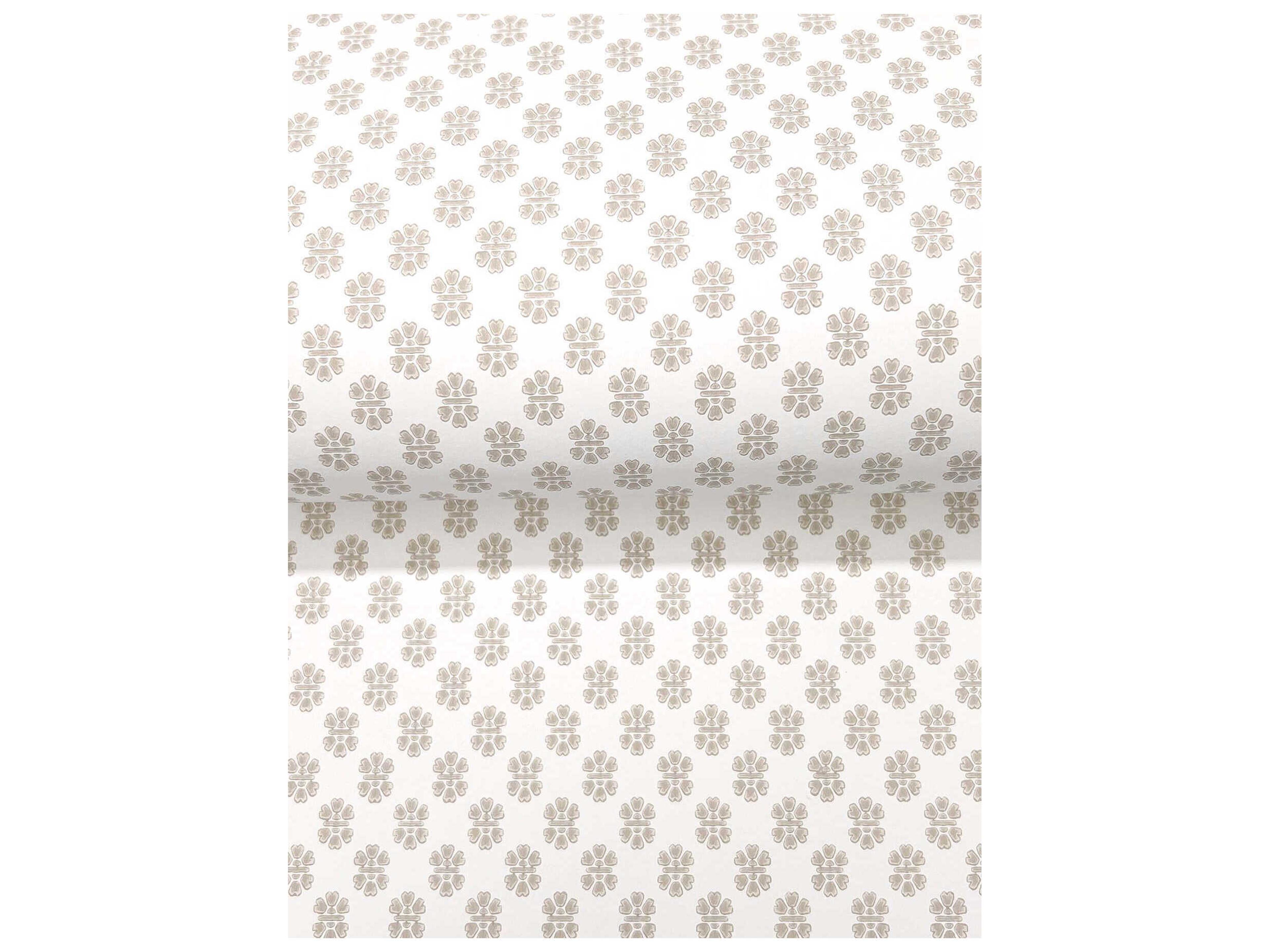 York Wallcoverings Antonina Vella Beige Floral Stamp Wallpaper